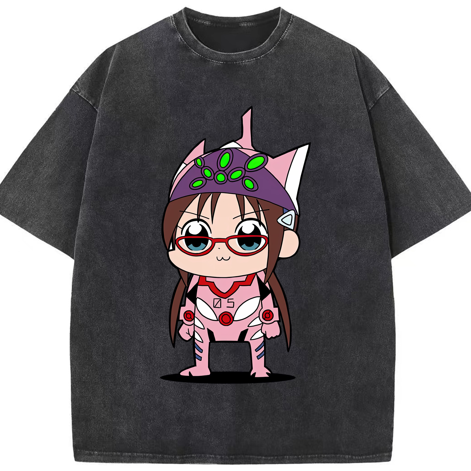 （画像用） EVA 新世紀エヴァンゲリオン 綿100% ヴィンテージ風 半袖Tシャツ（フロントプリント）