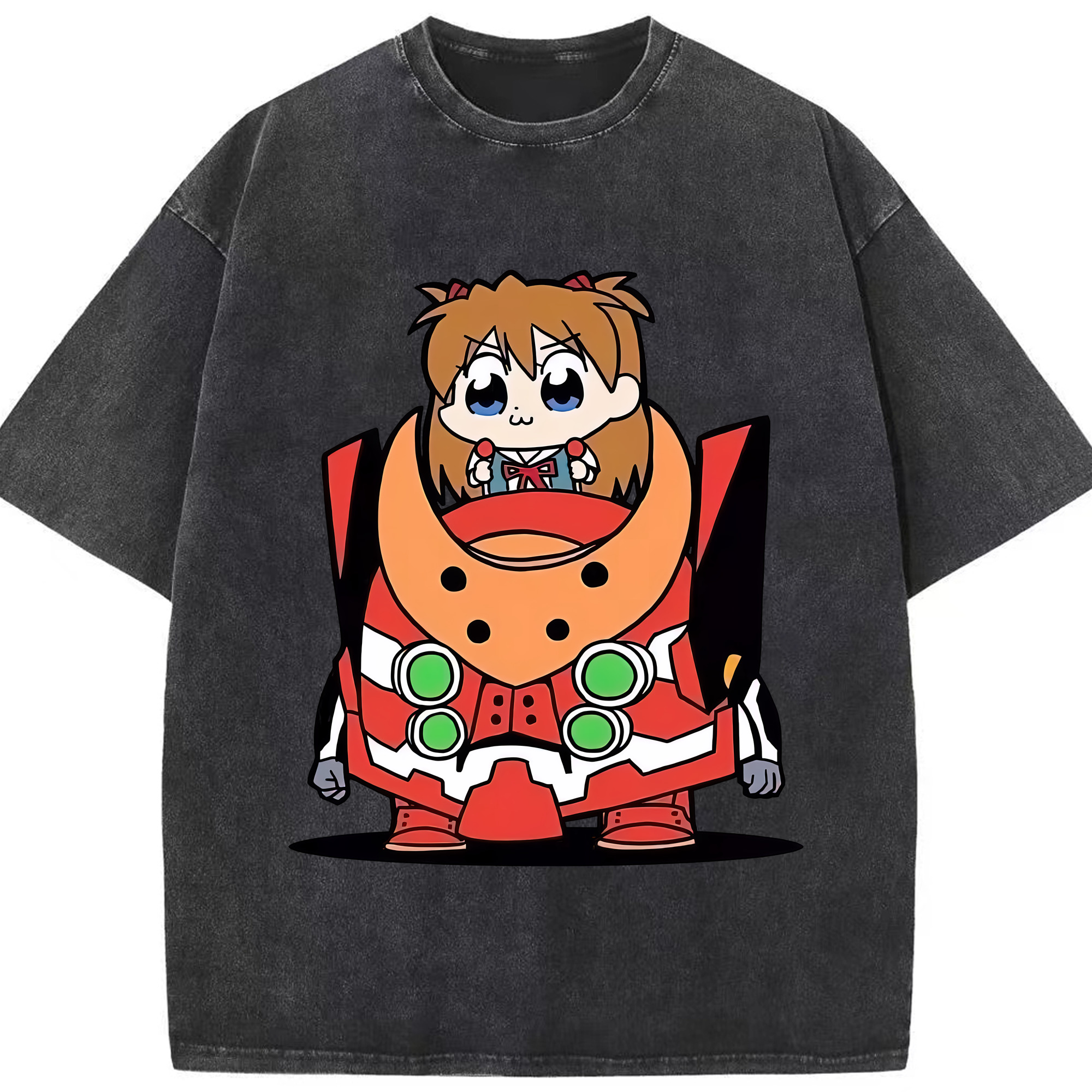 （画像用） EVA 新世紀エヴァンゲリオン 綿100% ヴィンテージ風 半袖Tシャツ（フロントプリント）