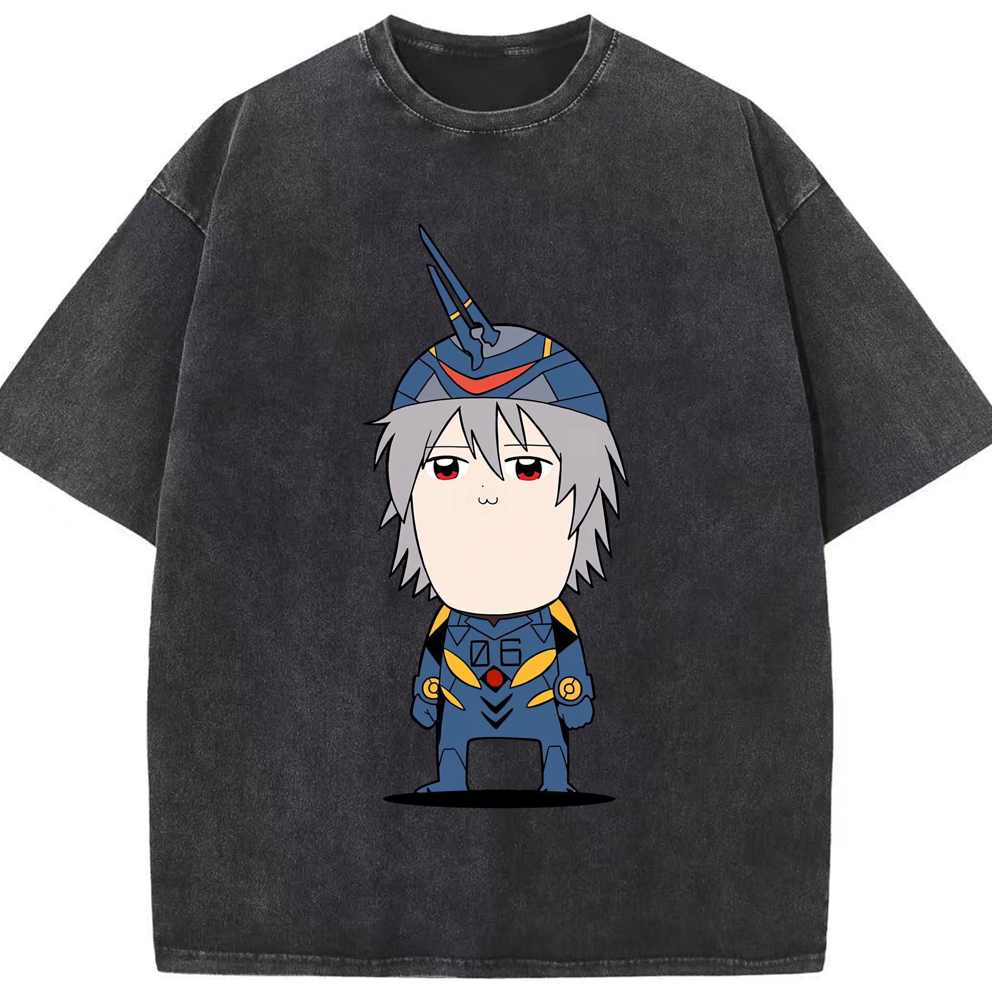 （画像用） EVA 新世紀エヴァンゲリオン 綿100% ヴィンテージ風 半袖Tシャツ（フロントプリント）
