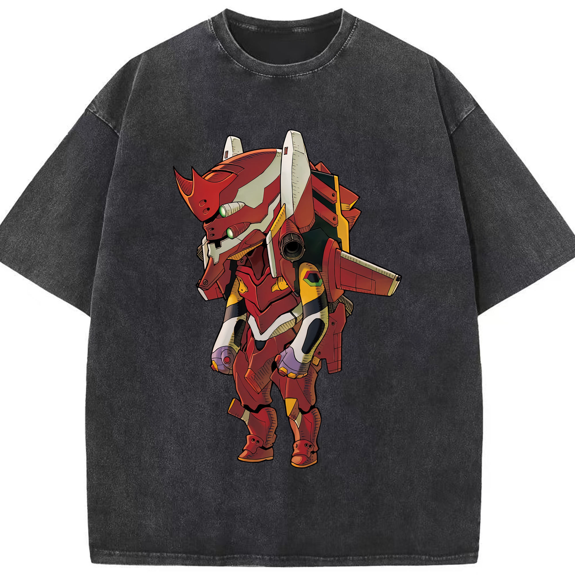 （画像用） EVA 新世紀エヴァンゲリオン 綿100% ヴィンテージ風 半袖Tシャツ（フロントプリント）