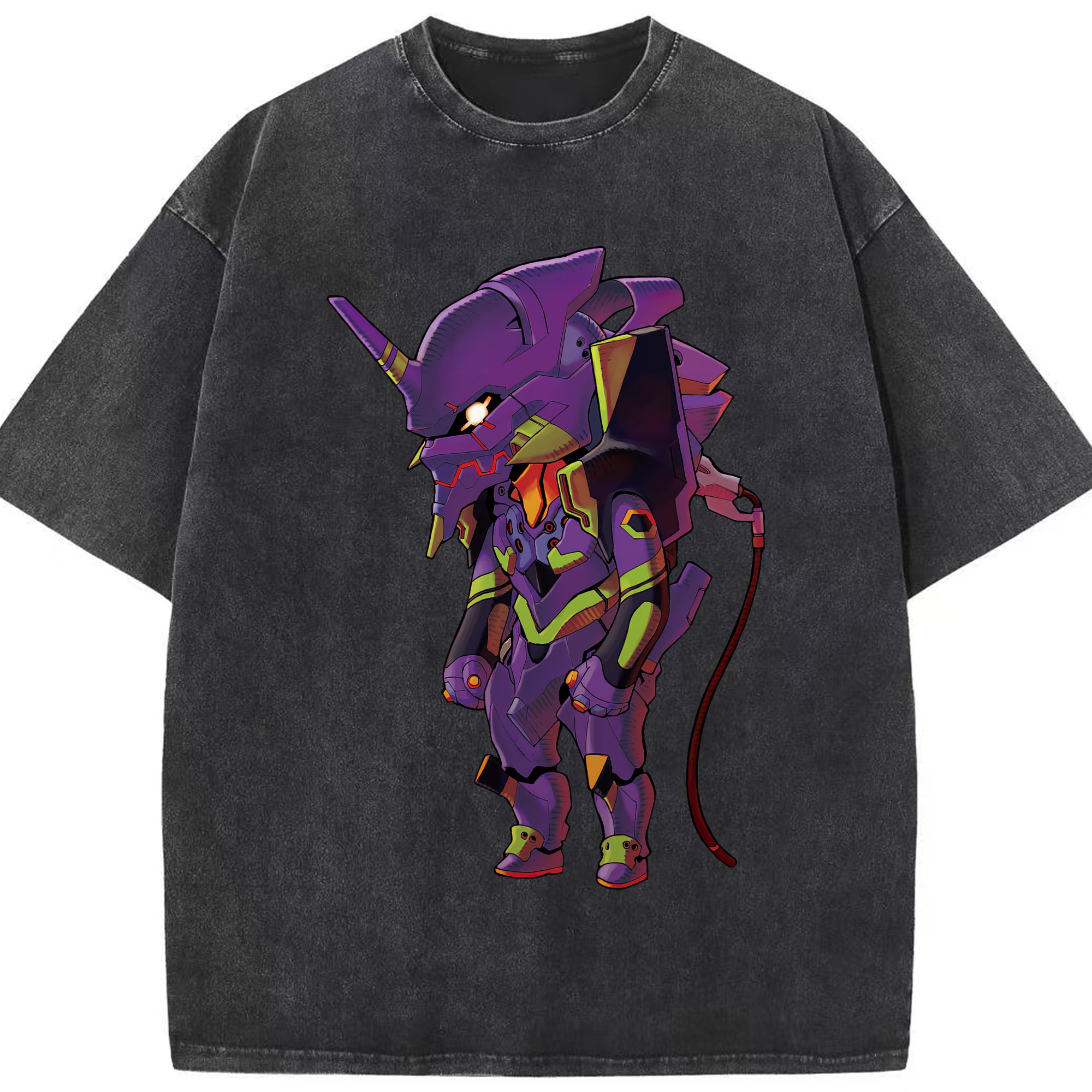 （画像用） EVA 新世紀エヴァンゲリオン 綿100% ヴィンテージ風 半袖Tシャツ（フロントプリント）