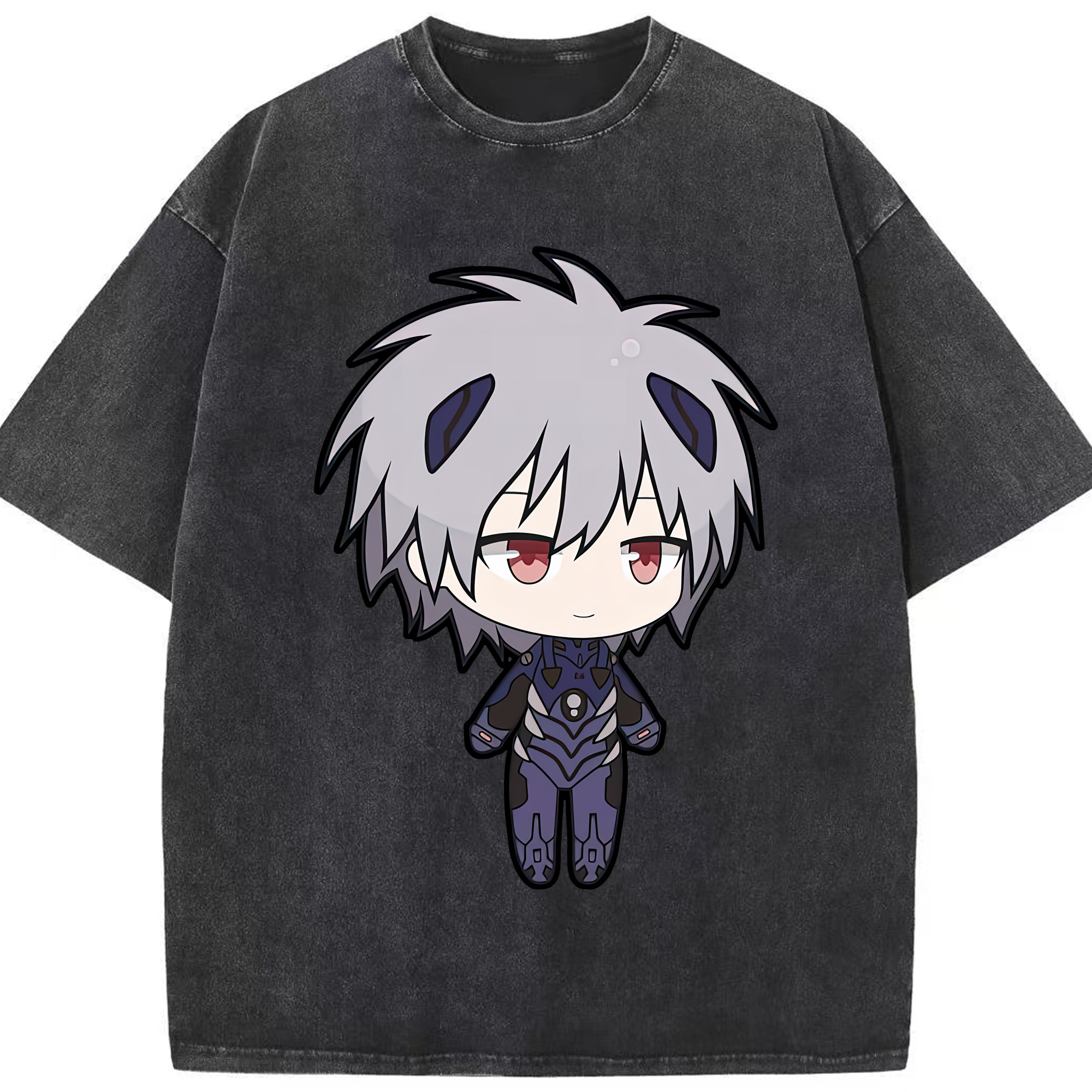 （画像用） EVA 新世紀エヴァンゲリオン 綿100% ヴィンテージ風 半袖Tシャツ（フロントプリント）