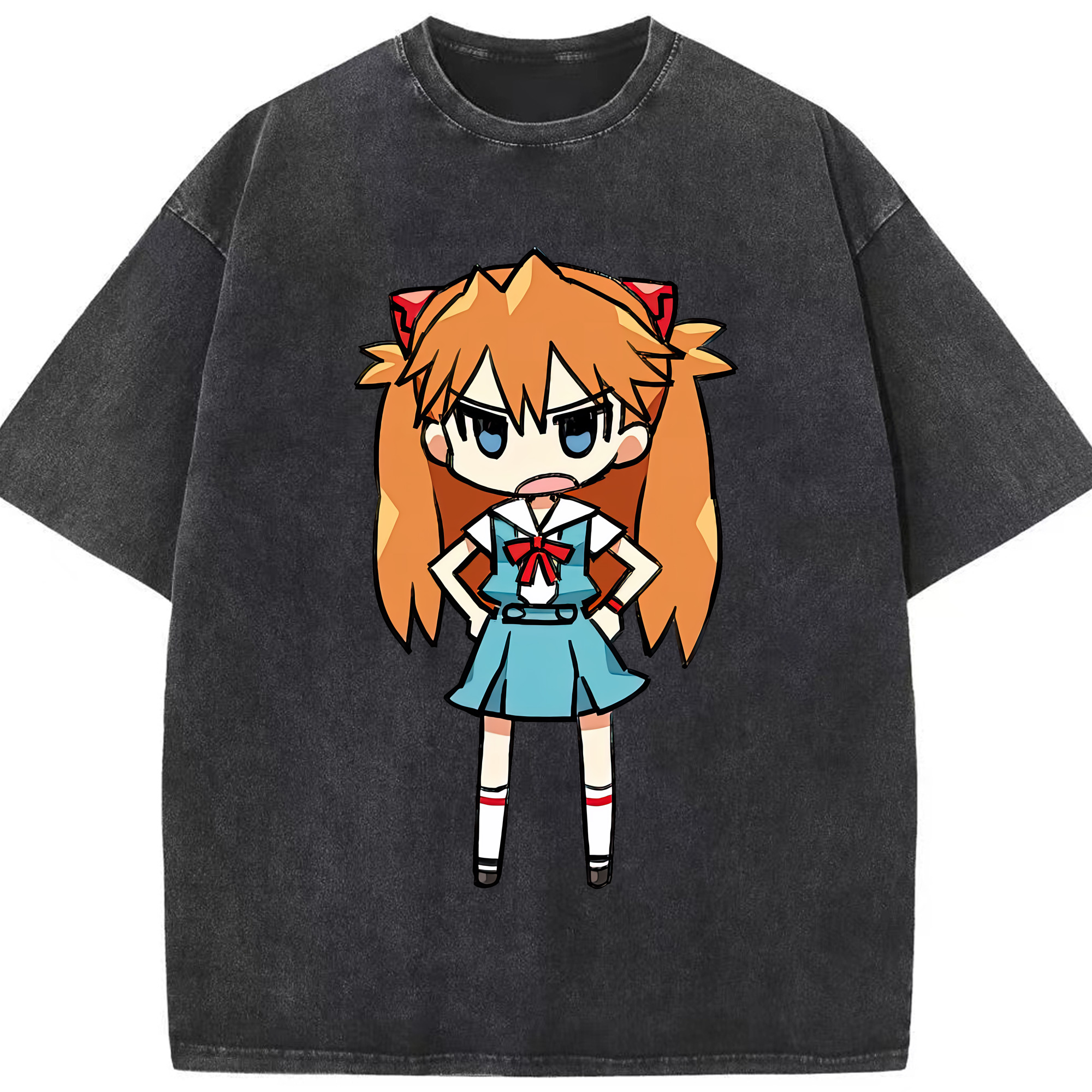 （画像用） EVA 新世紀エヴァンゲリオン 綿100% ヴィンテージ風 半袖Tシャツ（フロントプリント）