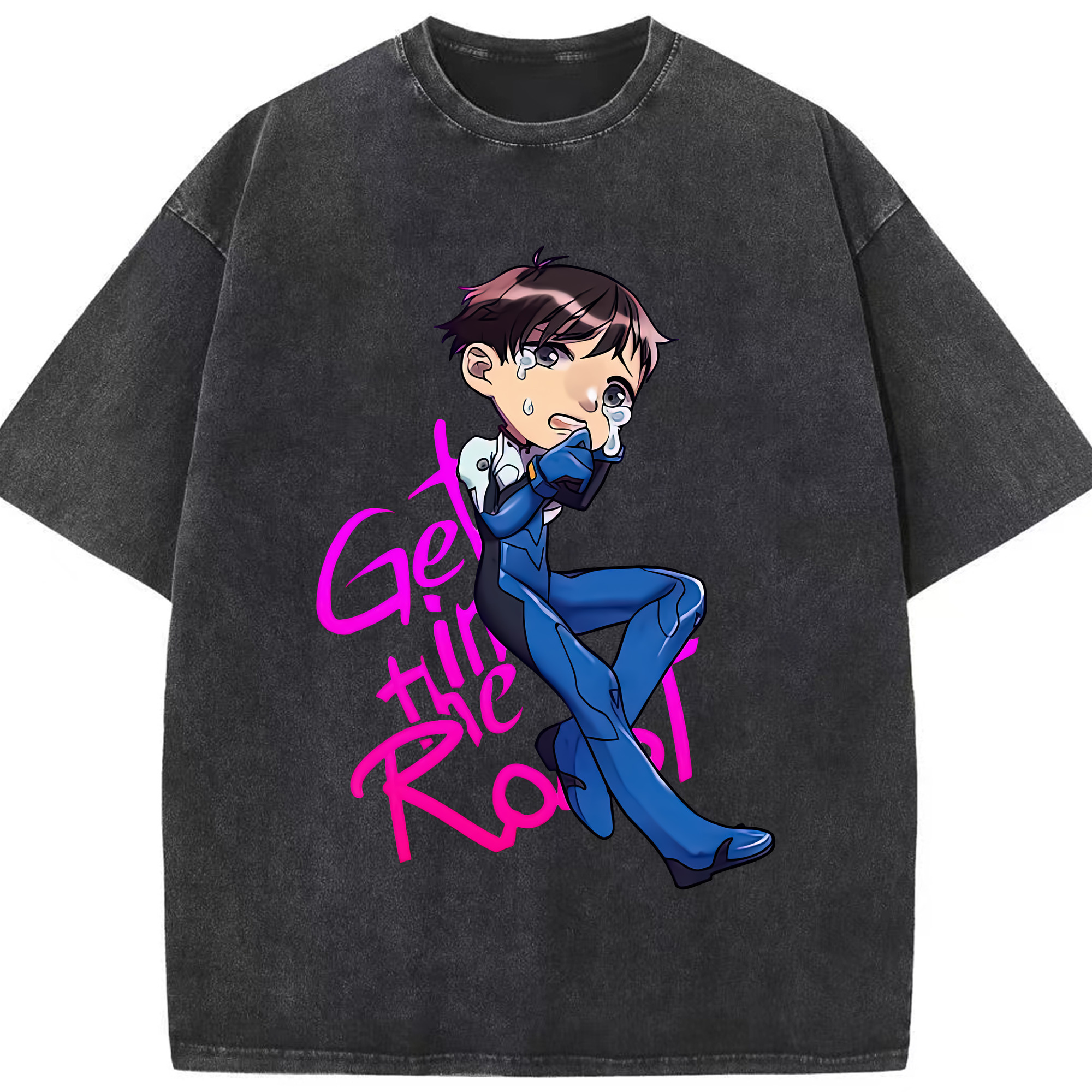 （画像用） EVA 新世紀エヴァンゲリオン 綿100% ヴィンテージ風 半袖Tシャツ（フロントプリント）