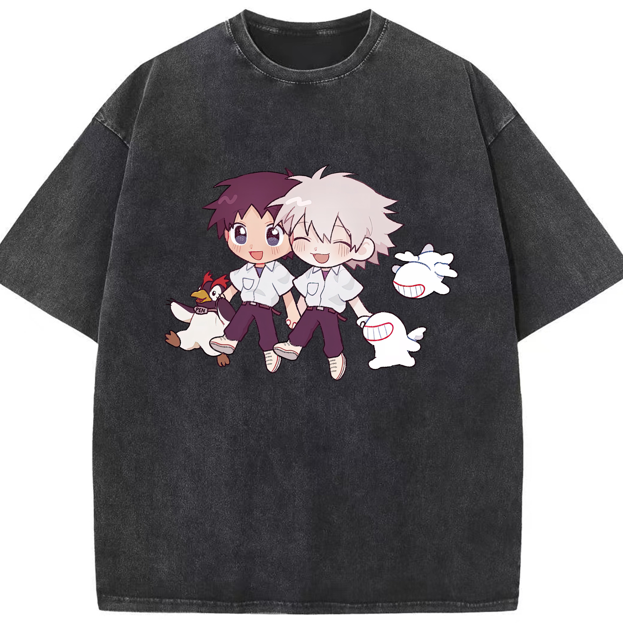 （画像用） EVA 新世紀エヴァンゲリオン 綿100% ヴィンテージ風 半袖Tシャツ（フロントプリント）