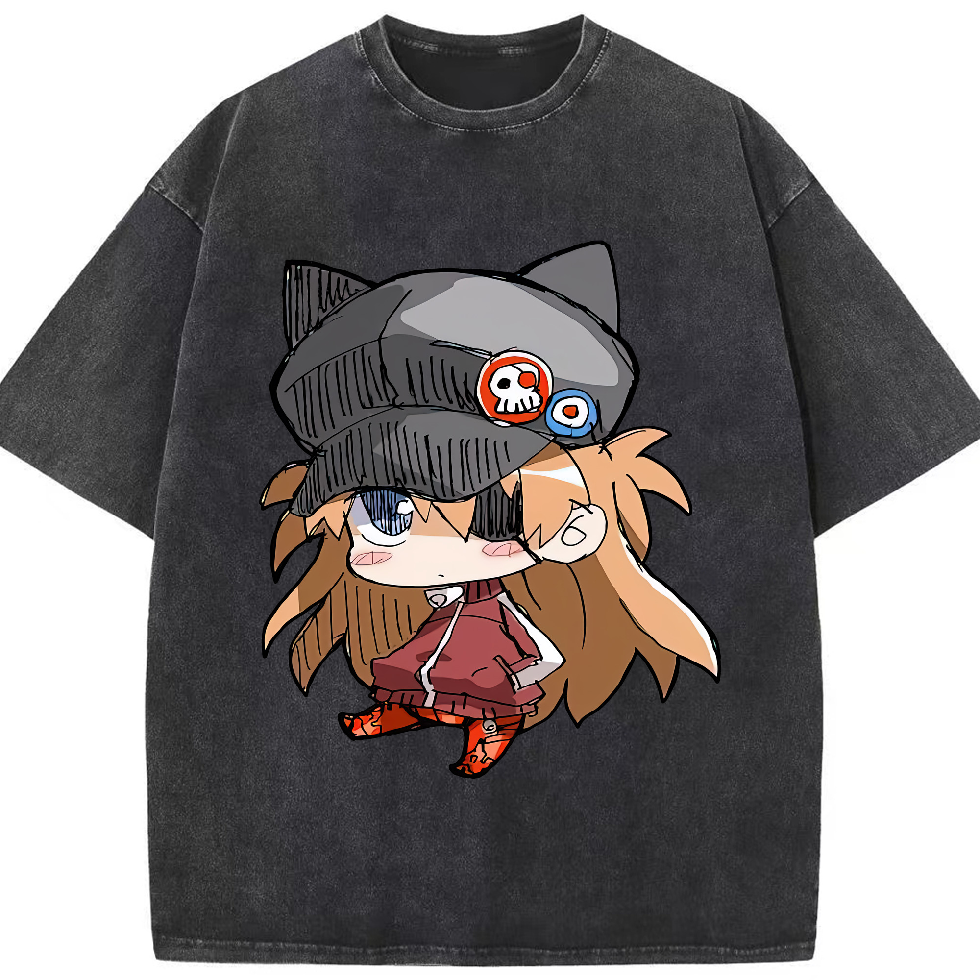 （画像用） EVA 新世紀エヴァンゲリオン 綿100% ヴィンテージ風 半袖Tシャツ（フロントプリント）