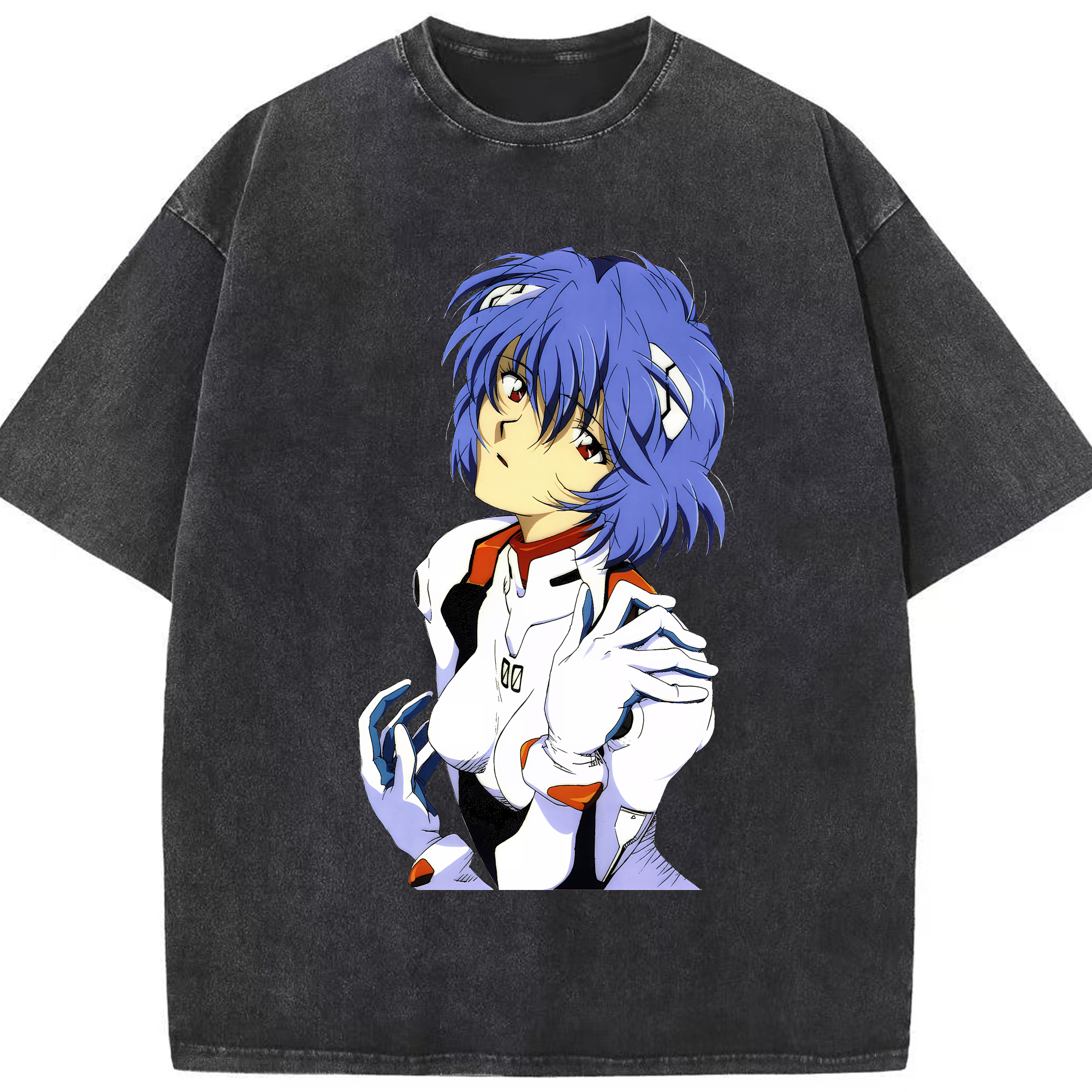 （画像用） EVA 新世紀エヴァンゲリオン 綿100% ヴィンテージ風 半袖Tシャツ（フロントプリント）