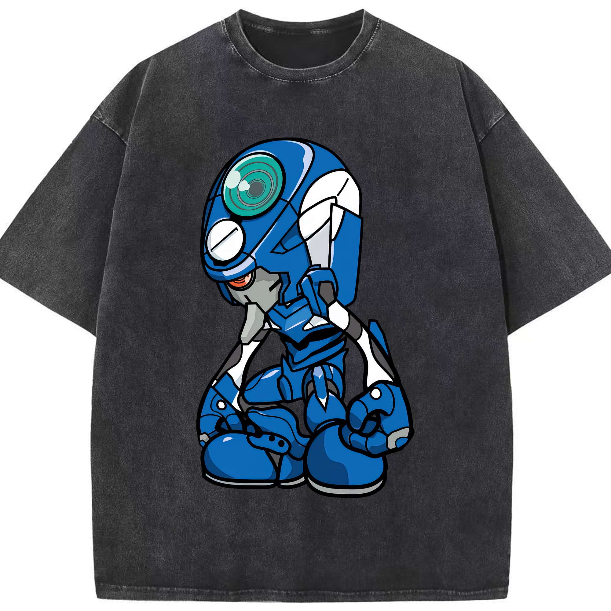 （画像用） EVA 新世紀エヴァンゲリオン 綿100% ヴィンテージ風 半袖Tシャツ（フロントプリント）