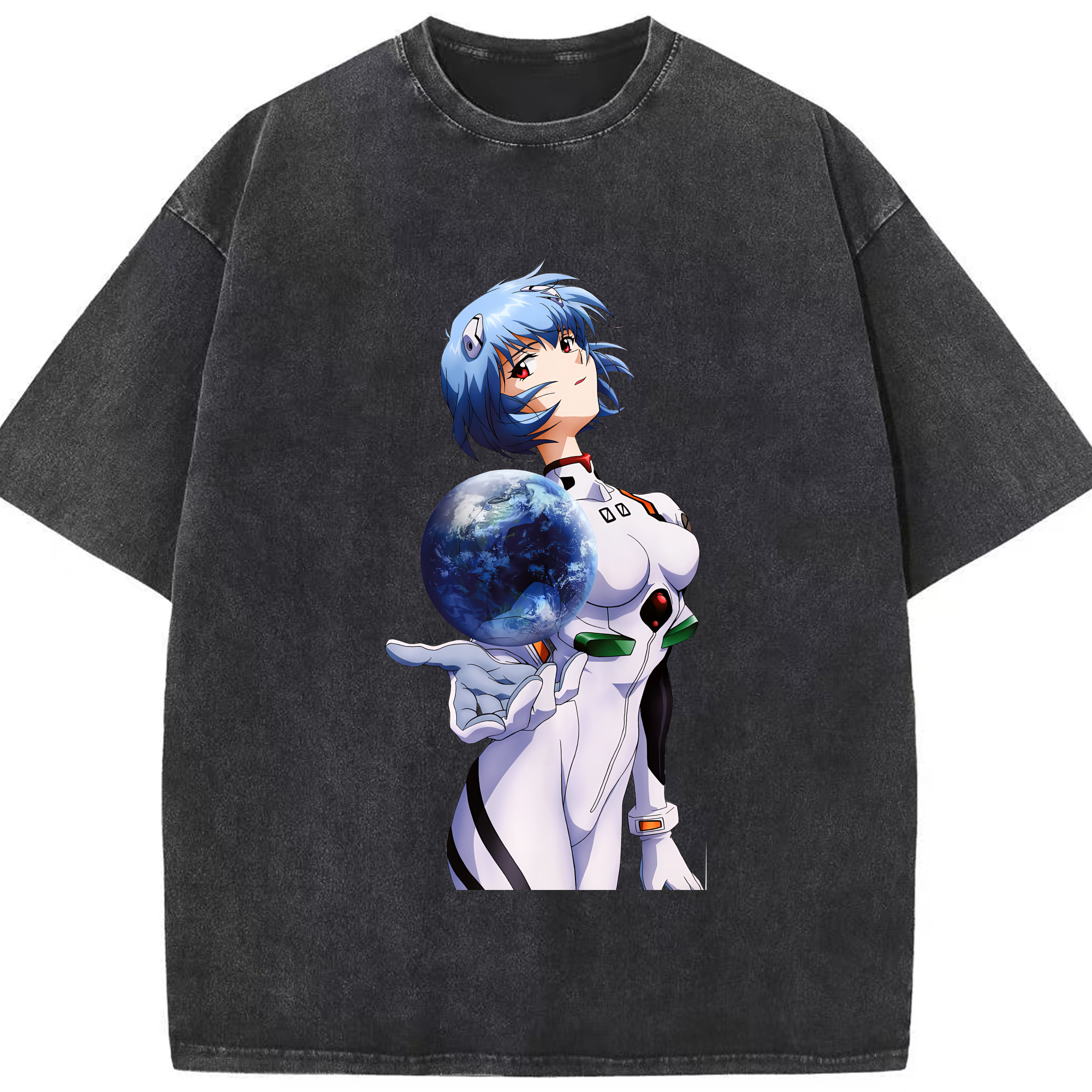 （画像用） EVA 新世紀エヴァンゲリオン 綿100% ヴィンテージ風 半袖Tシャツ（フロントプリント）