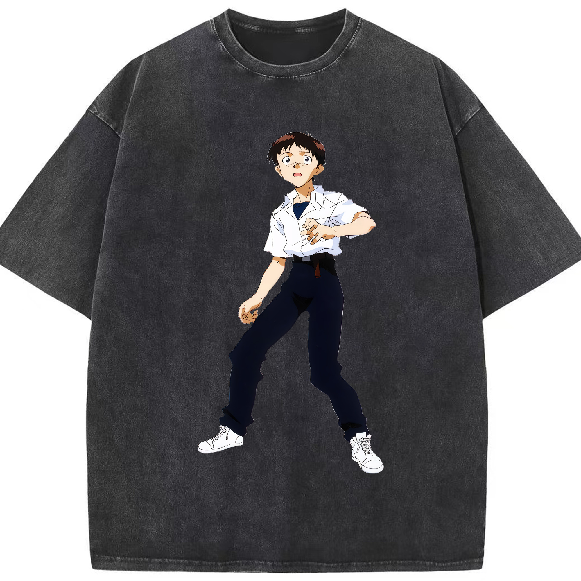 （画像用） EVA 新世紀エヴァンゲリオン 綿100% ヴィンテージ風 半袖Tシャツ（フロントプリント）