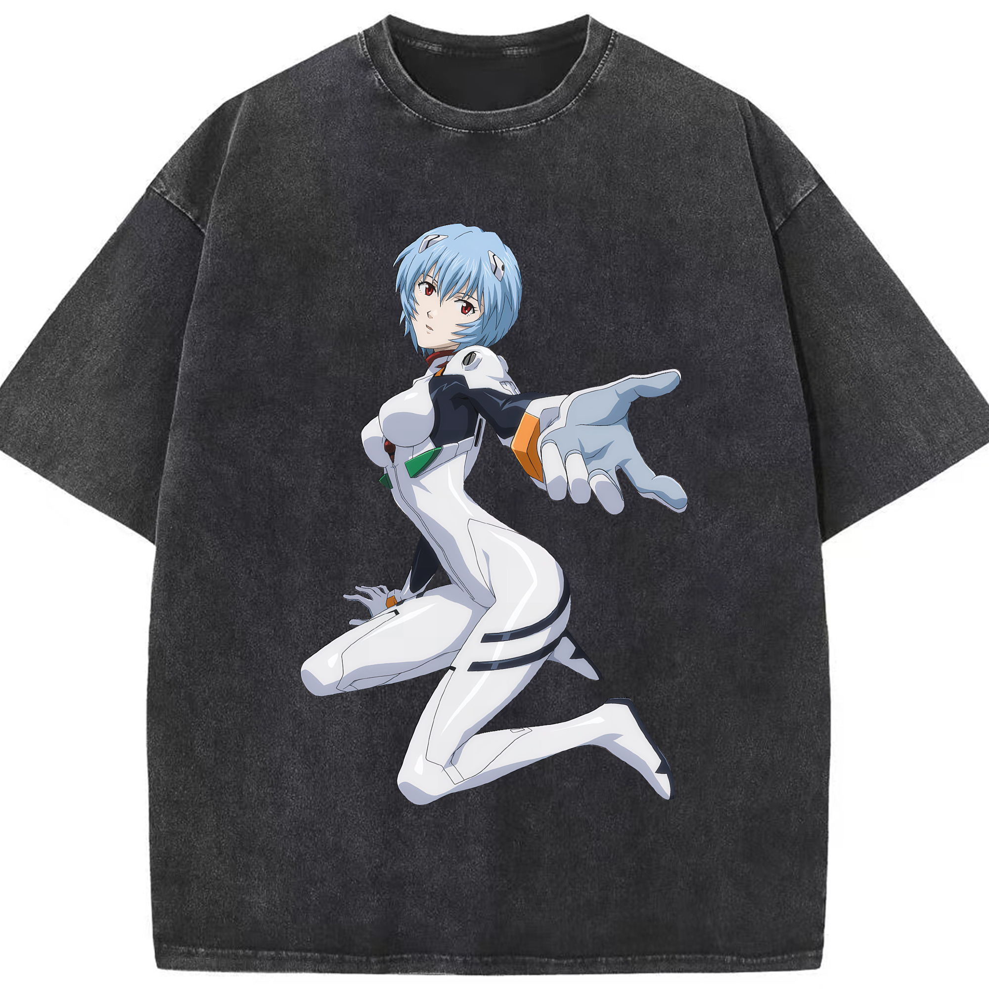（画像用） EVA 新世紀エヴァンゲリオン 綿100% ヴィンテージ風 半袖Tシャツ（フロントプリント）