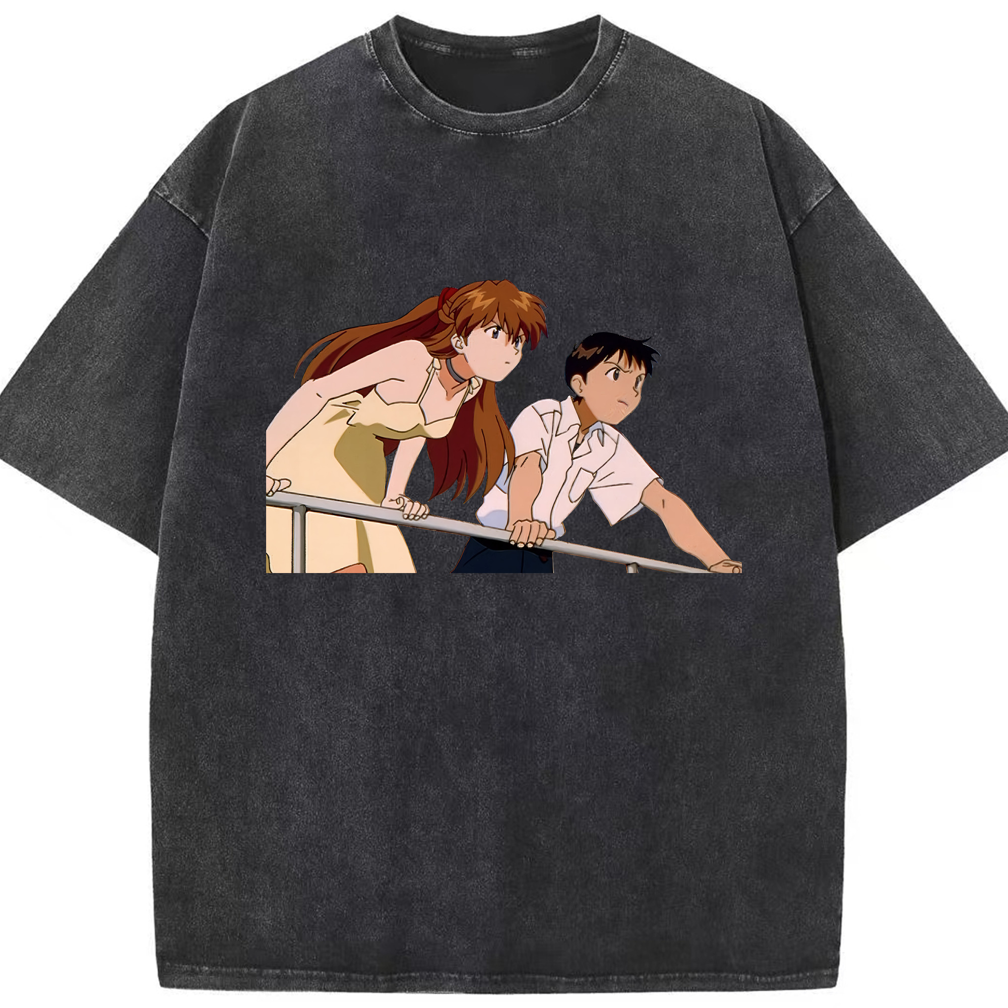 （画像用） EVA 新世紀エヴァンゲリオン 綿100% ヴィンテージ風 半袖Tシャツ（フロントプリント）