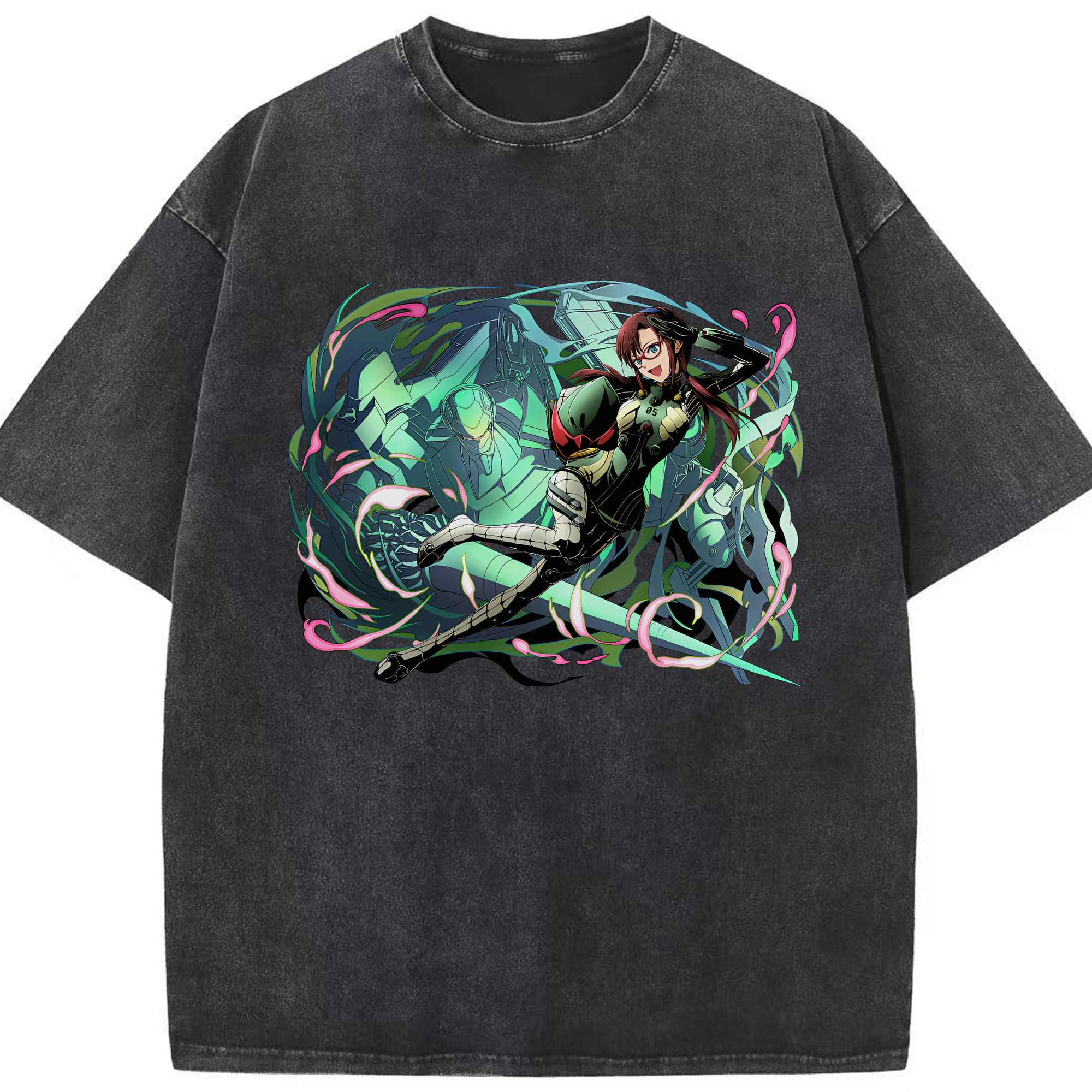 （画像用） EVA 新世紀エヴァンゲリオン 綿100% ヴィンテージ風 半袖Tシャツ（フロントプリント）