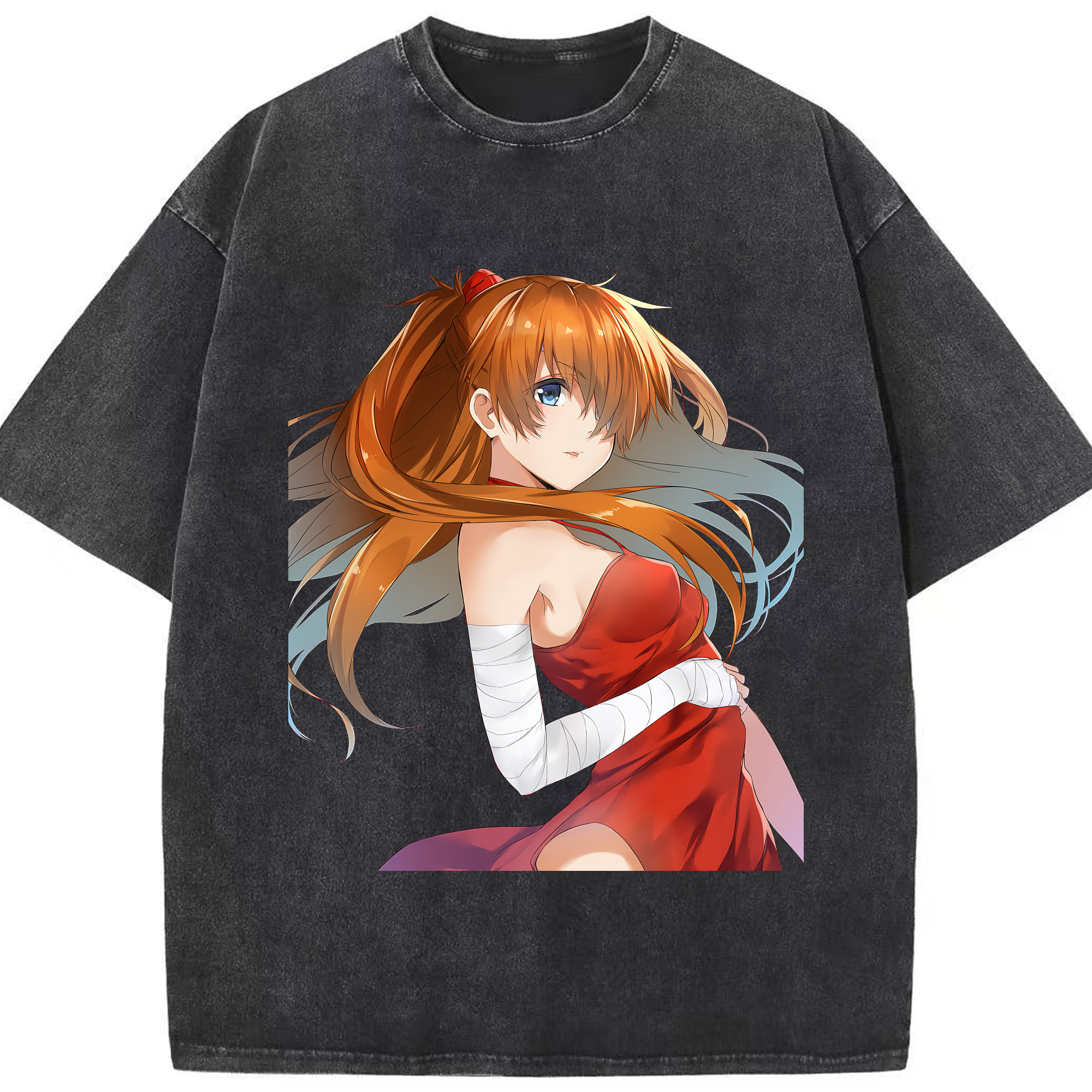 （画像用） EVA 新世紀エヴァンゲリオン 綿100% ヴィンテージ風 半袖Tシャツ（フロントプリント）