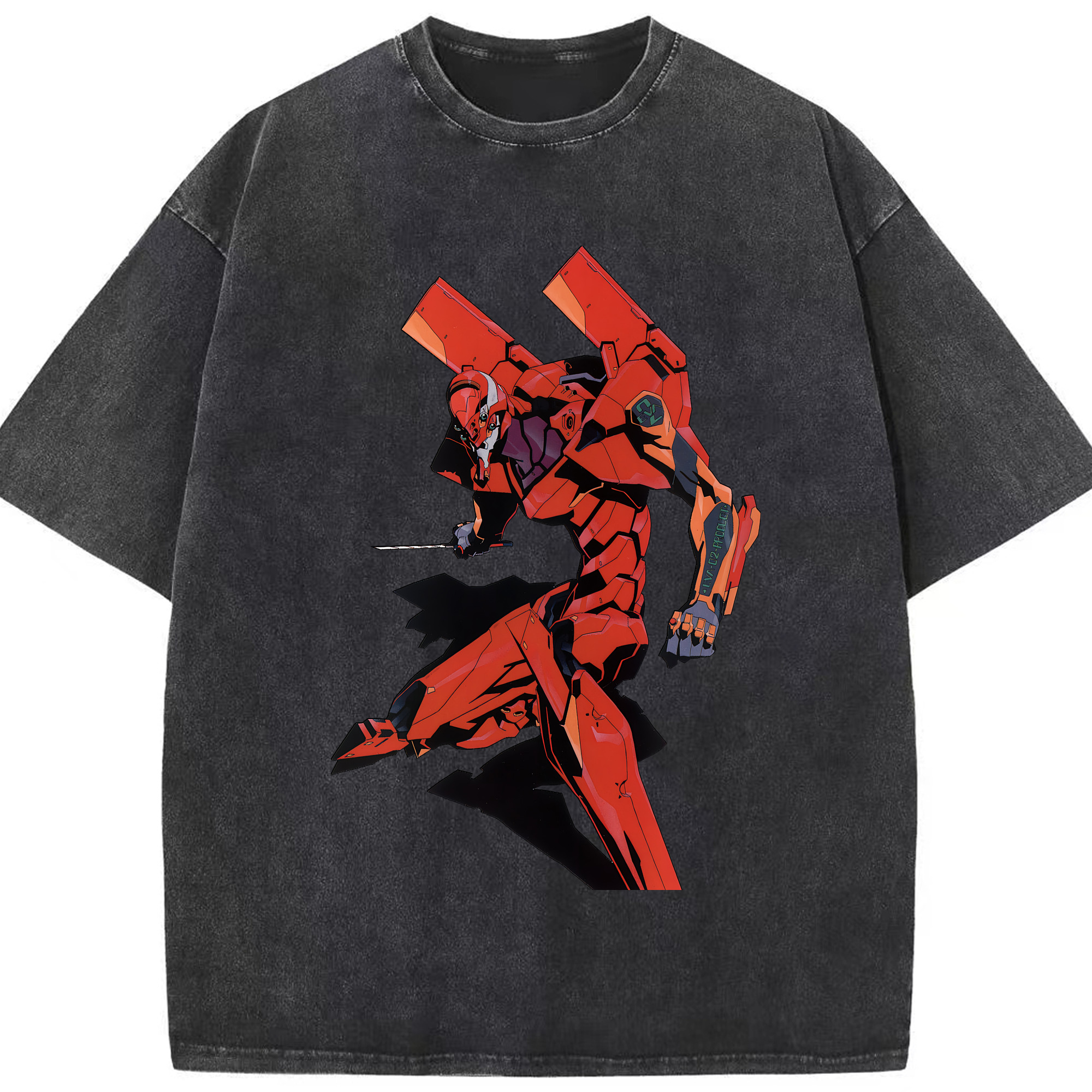 （画像用） EVA 新世紀エヴァンゲリオン 綿100% ヴィンテージ風 半袖Tシャツ（フロントプリント）