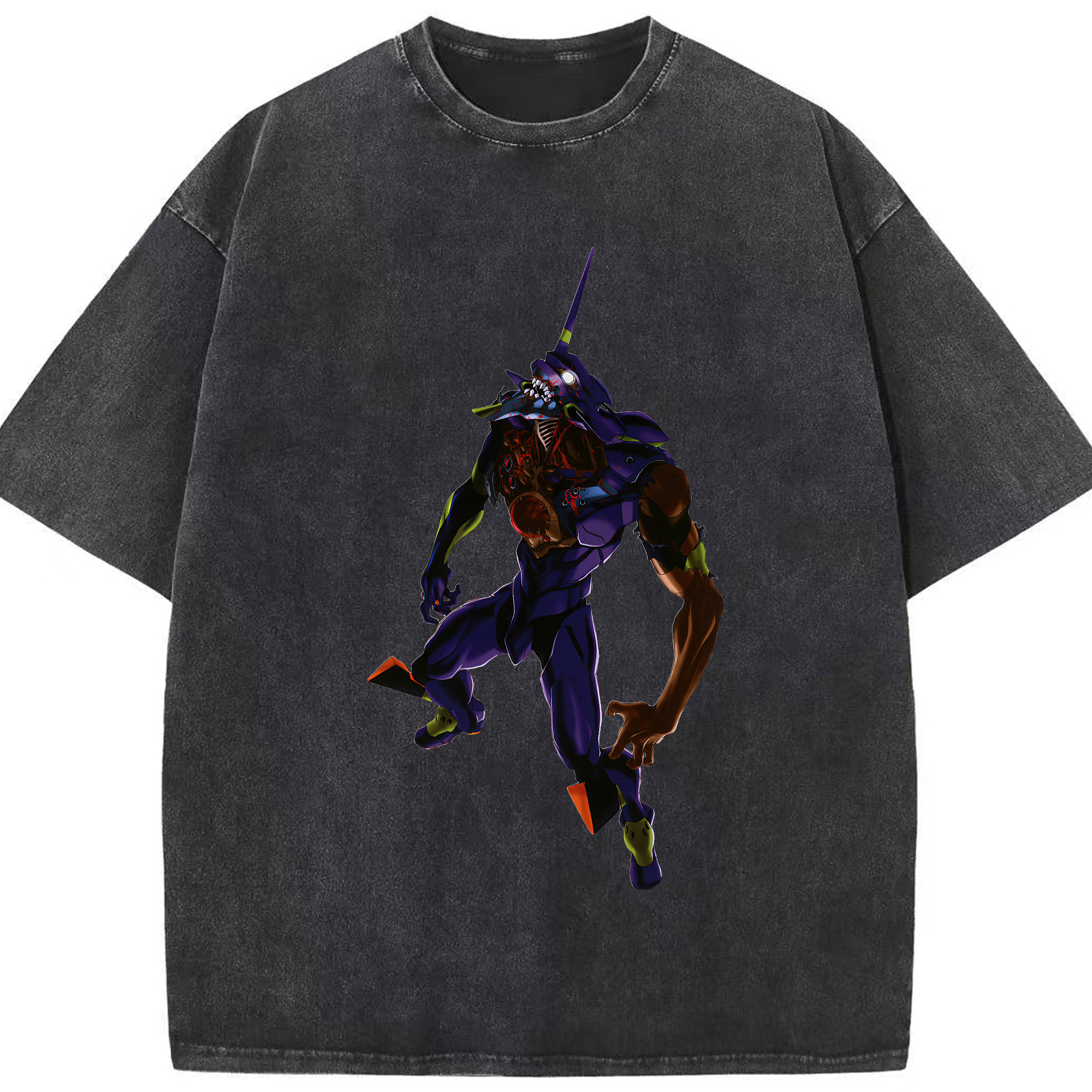 （画像用） EVA 新世紀エヴァンゲリオン 綿100% ヴィンテージ風 半袖Tシャツ（フロントプリント）
