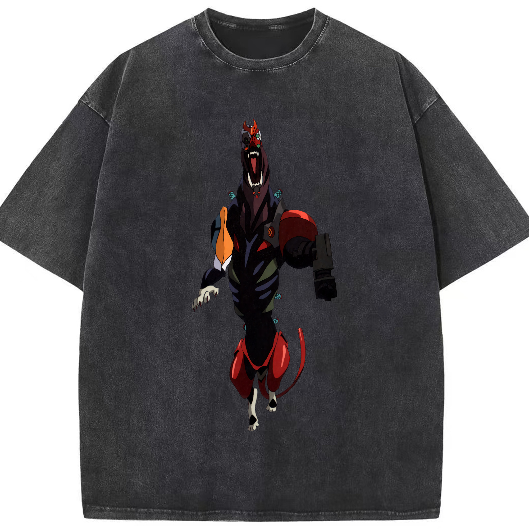 （画像用） EVA 新世紀エヴァンゲリオン 綿100% ヴィンテージ風 半袖Tシャツ（フロントプリント）