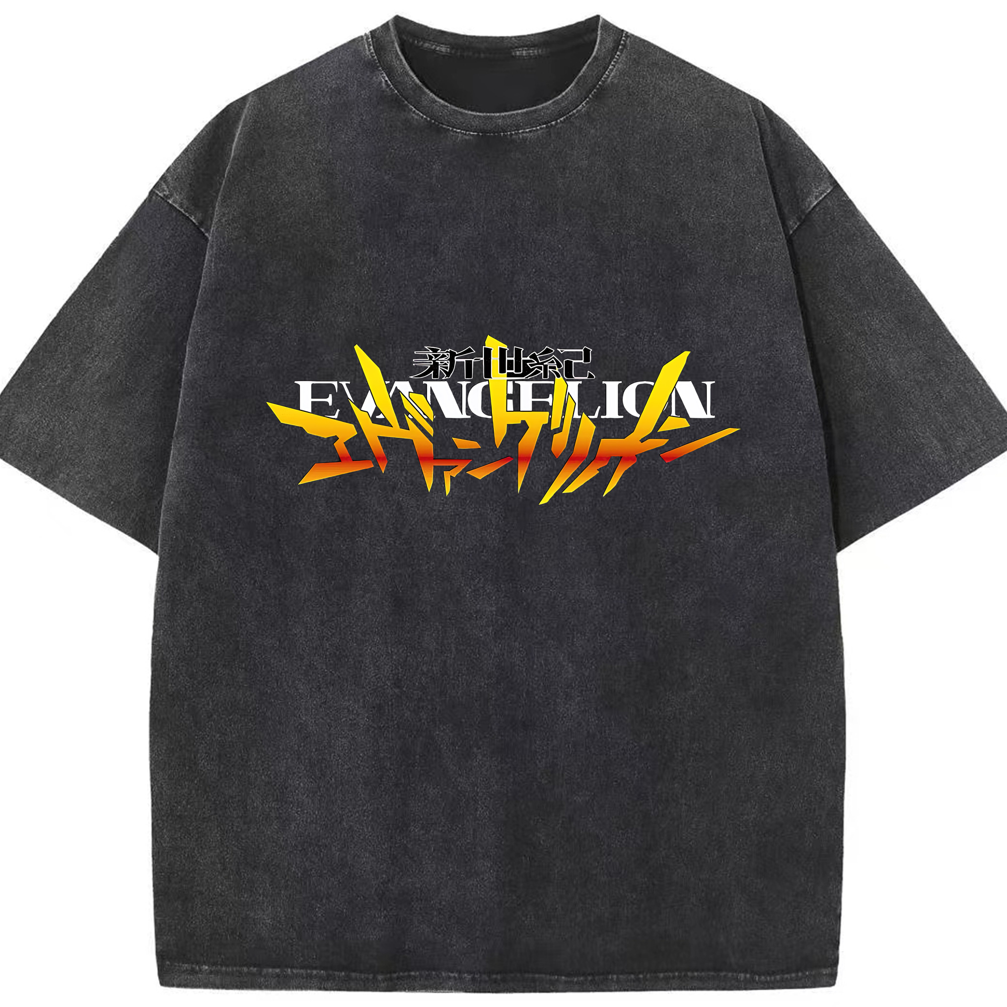 （画像用） EVA 新世紀エヴァンゲリオン 綿100% ヴィンテージ風 半袖Tシャツ（フロントプリント）