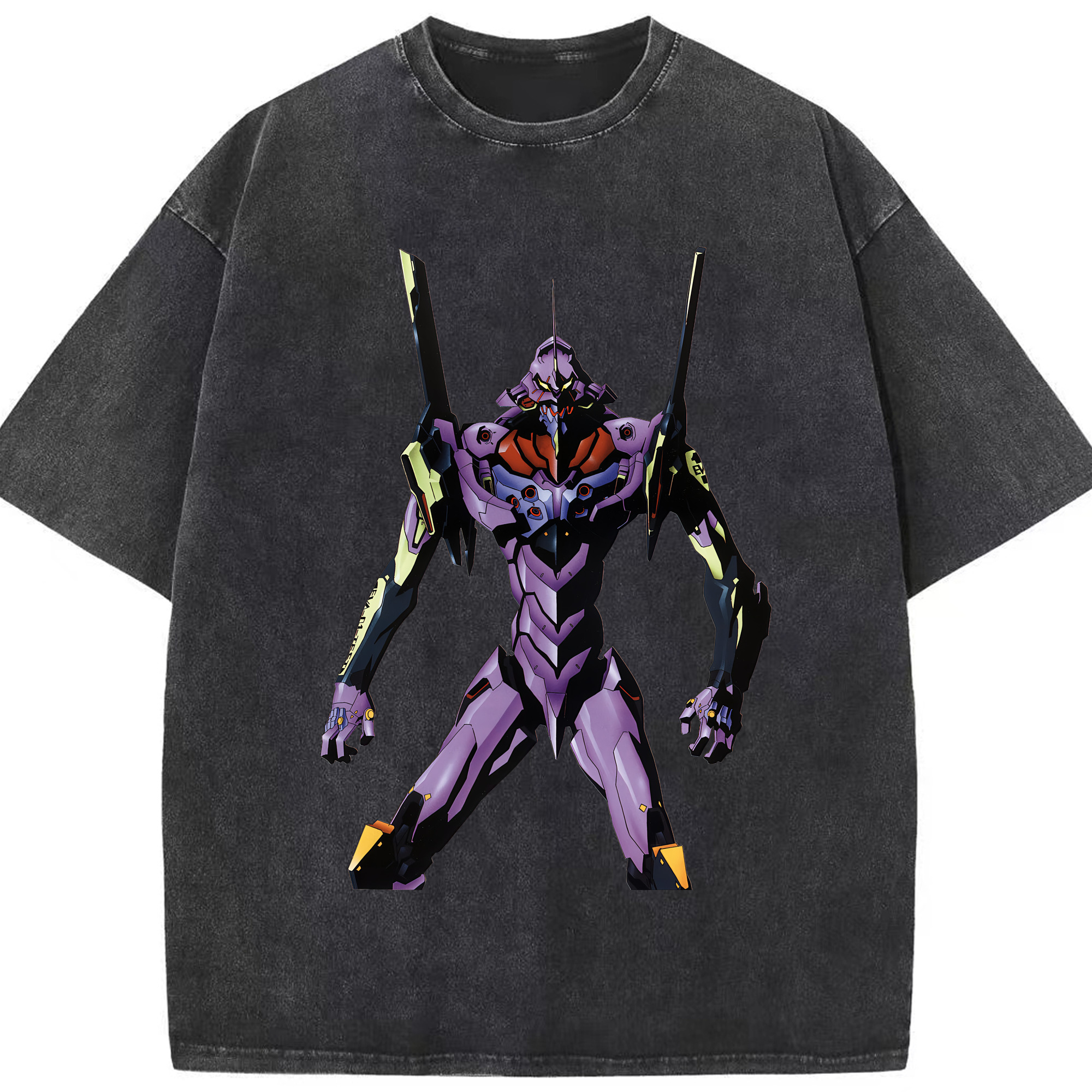 （画像用） EVA 新世紀エヴァンゲリオン 綿100% ヴィンテージ風 半袖Tシャツ（フロントプリント）