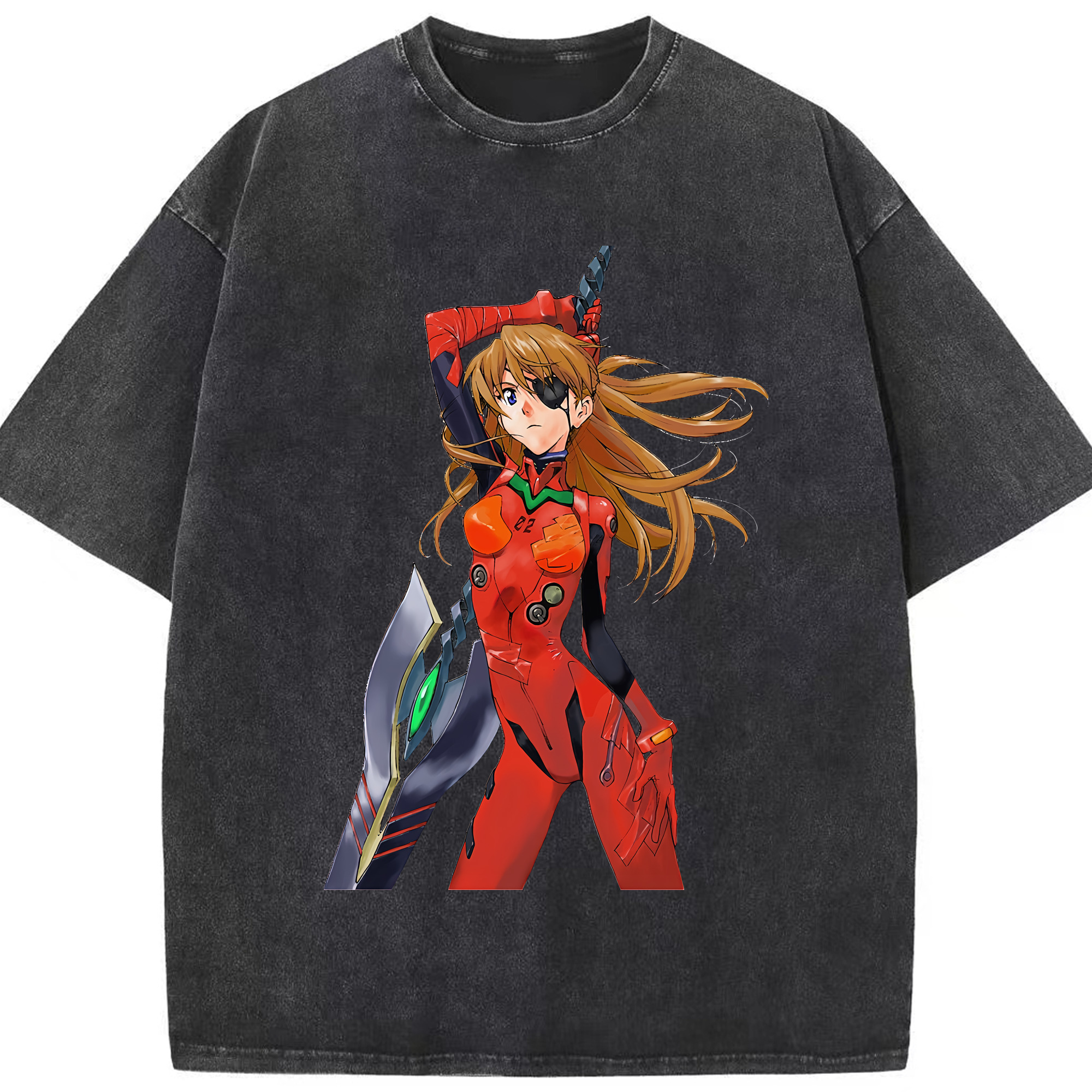 （画像用） EVA 新世紀エヴァンゲリオン 綿100% ヴィンテージ風 半袖Tシャツ（フロントプリント）