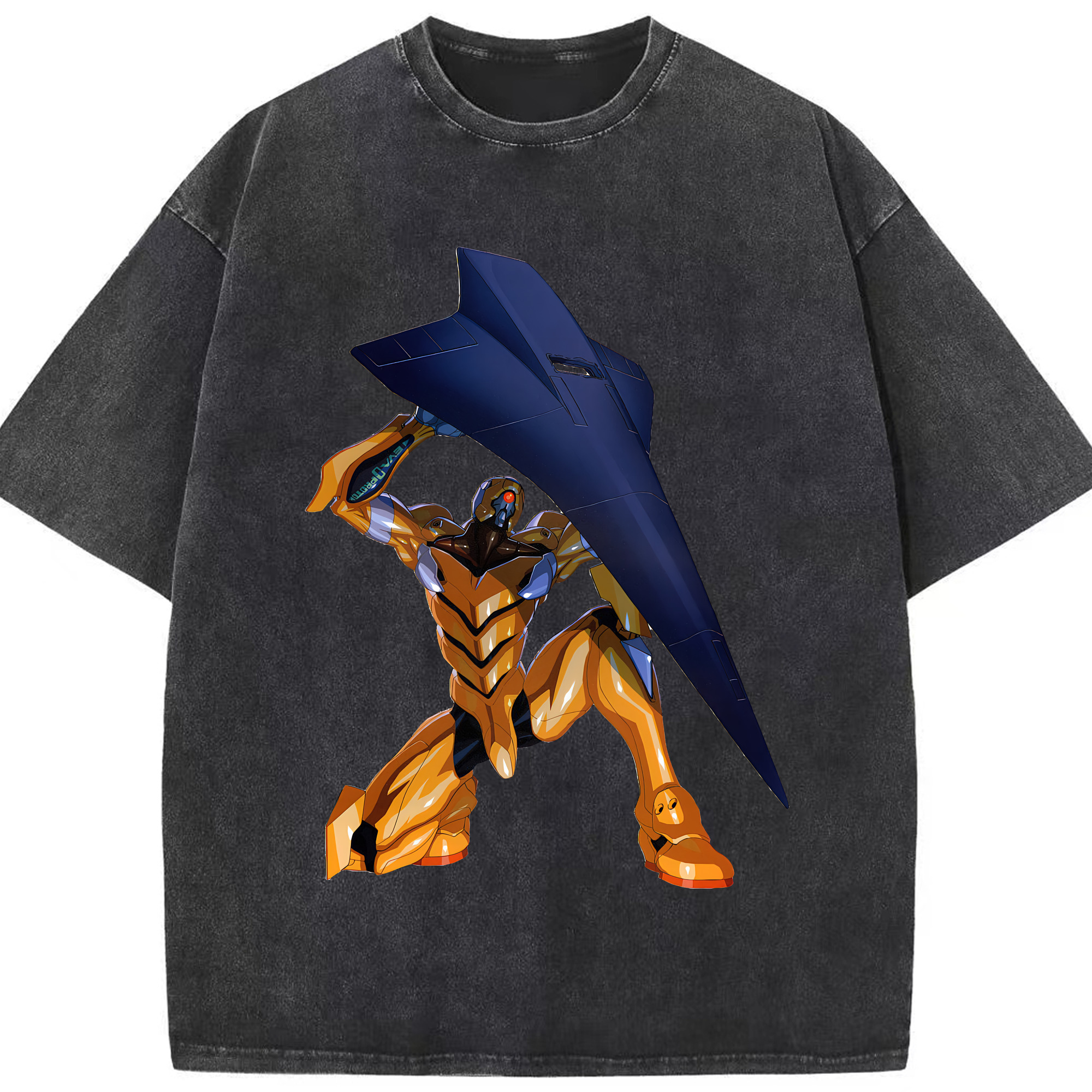 （画像用） EVA 新世紀エヴァンゲリオン 綿100% ヴィンテージ風 半袖Tシャツ（フロントプリント）
