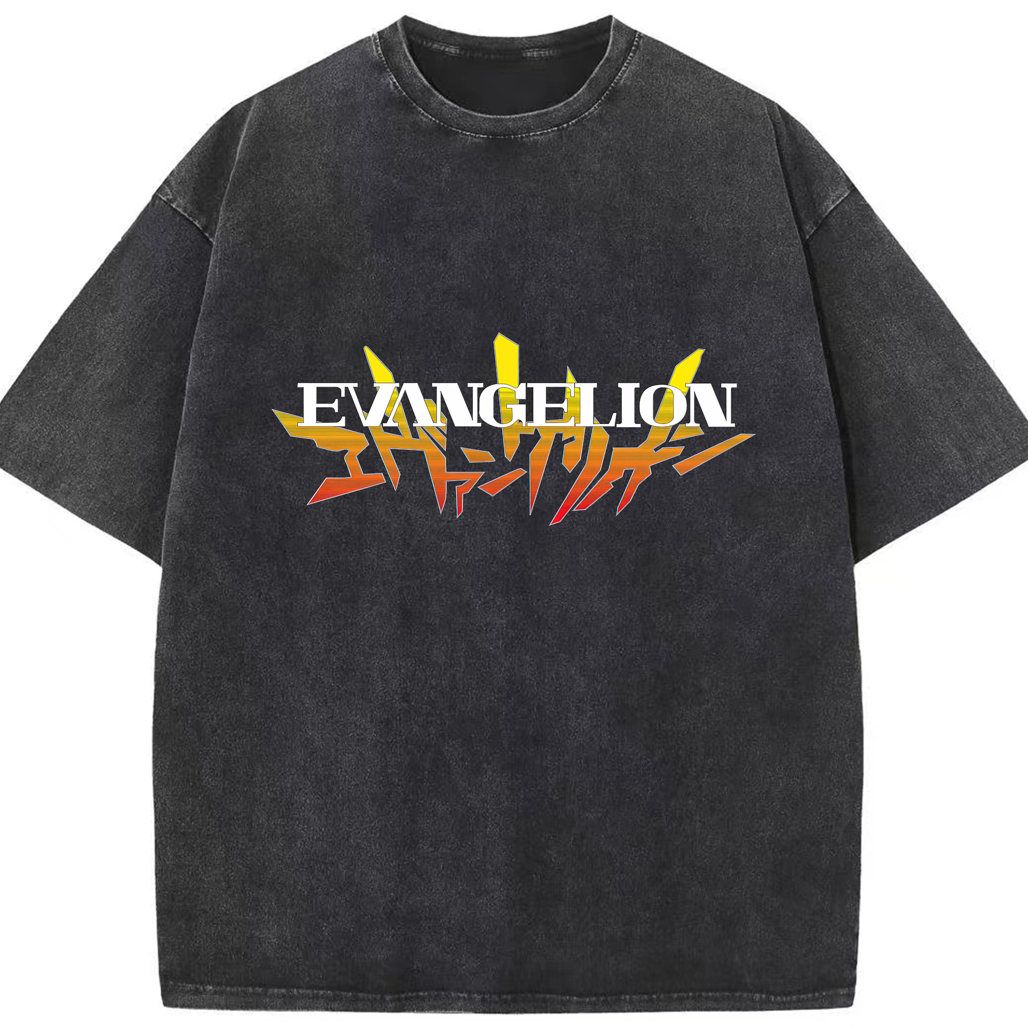 （画像用） EVA 新世紀エヴァンゲリオン 綿100% ヴィンテージ風 半袖Tシャツ（フロントプリント）