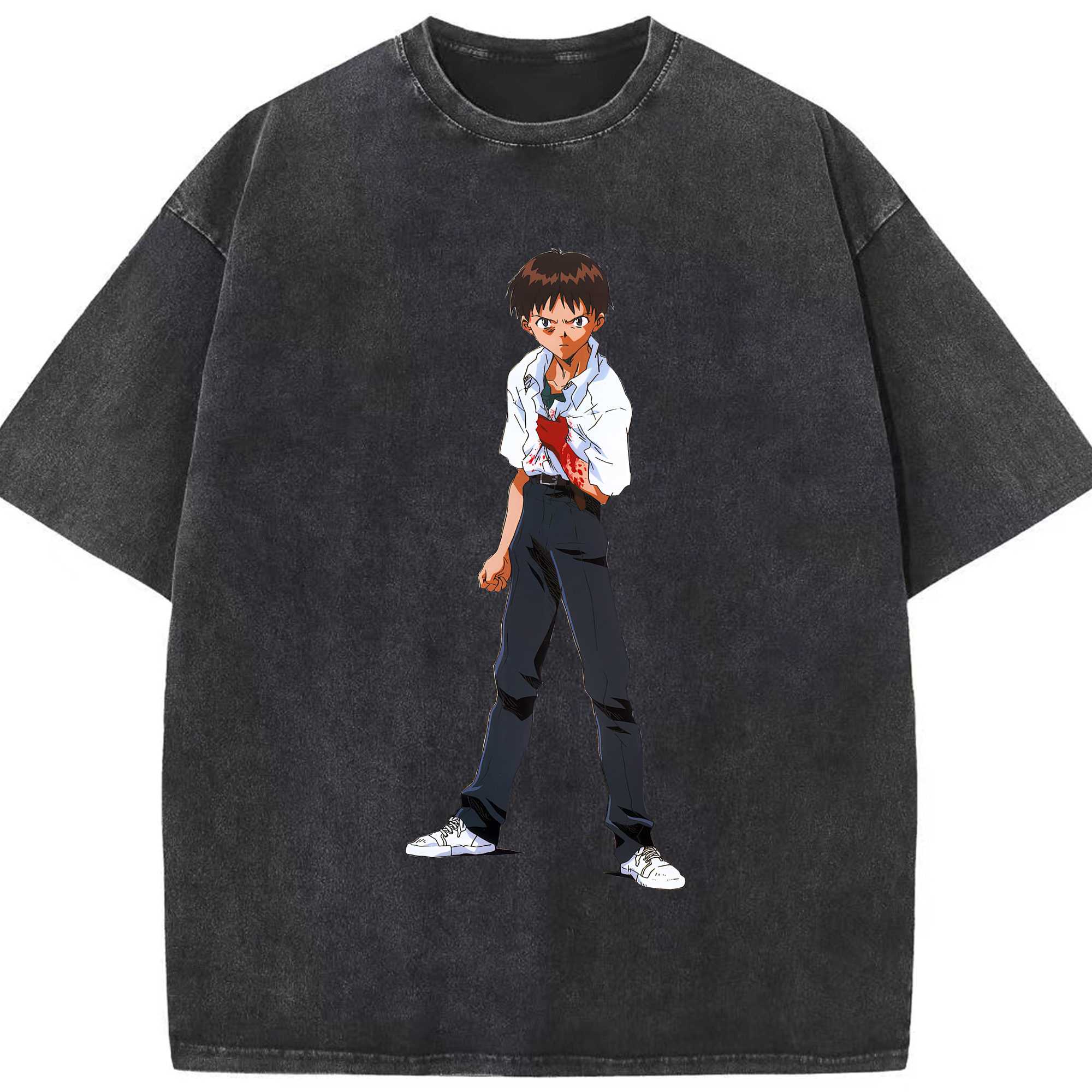 （画像用） EVA 新世紀エヴァンゲリオン 綿100% ヴィンテージ風 半袖Tシャツ（フロントプリント）