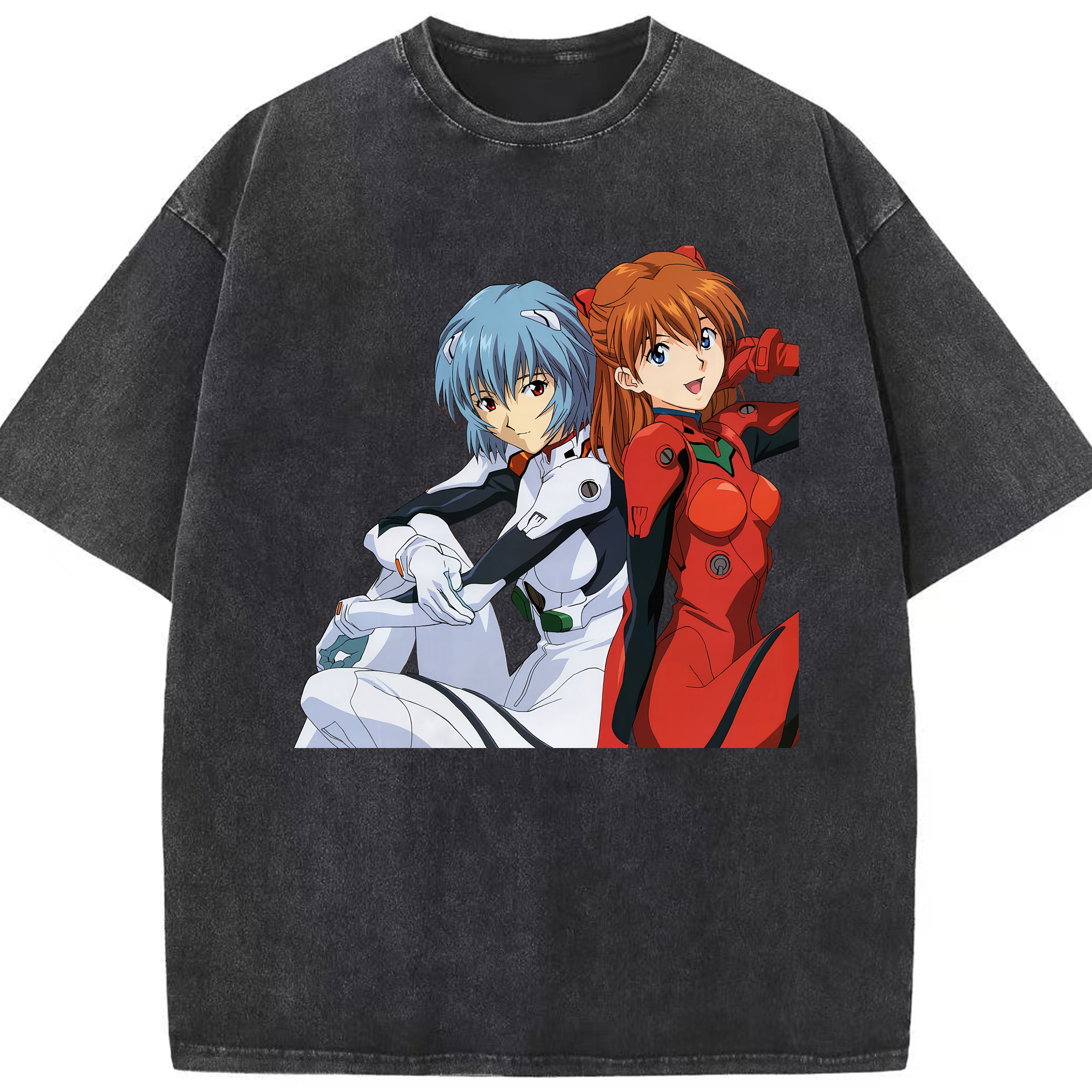 （画像用） EVA 新世紀エヴァンゲリオン 綿100% ヴィンテージ風 半袖Tシャツ（フロントプリント）
