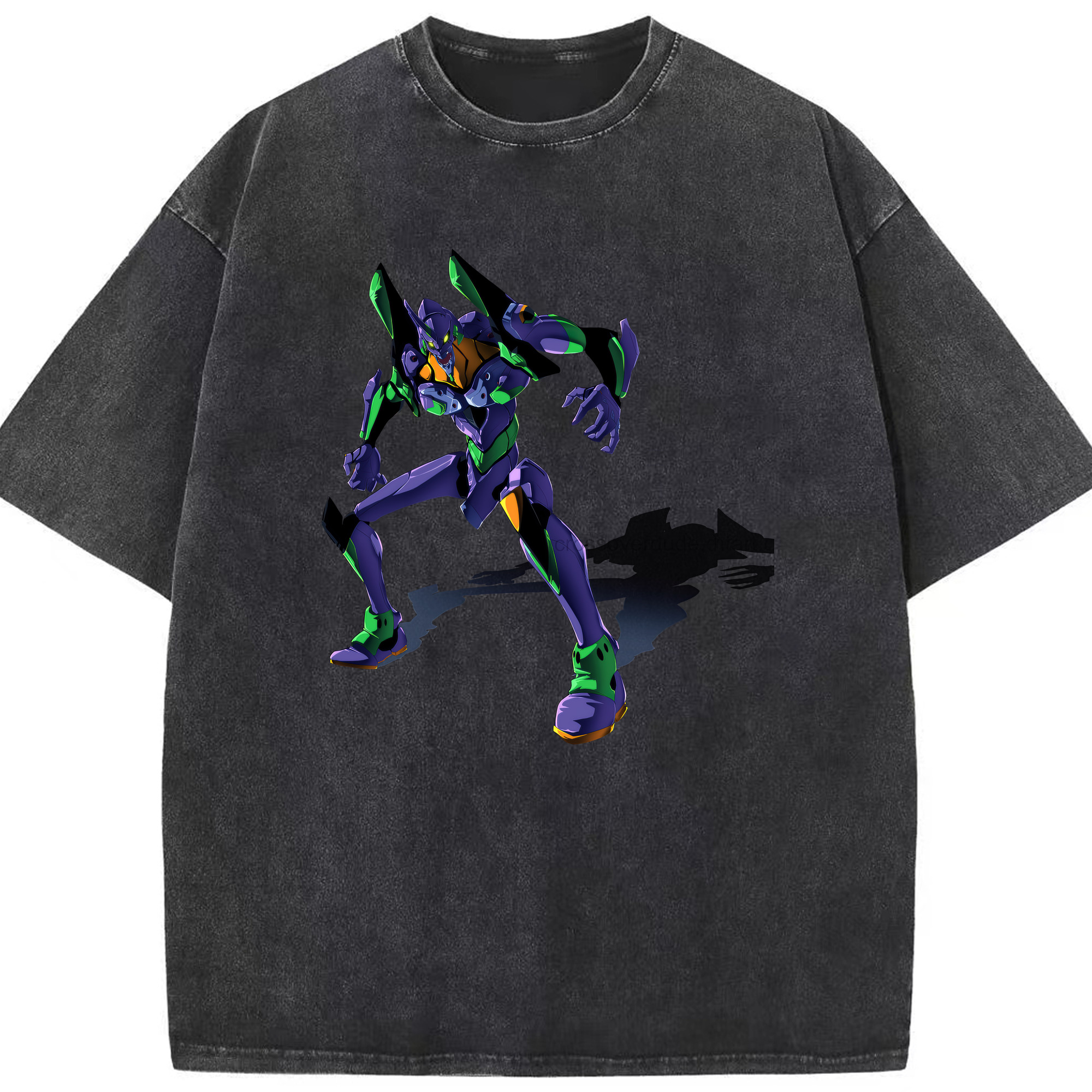 （画像用） EVA 新世紀エヴァンゲリオン 綿100% ヴィンテージ風 半袖Tシャツ（フロントプリント）