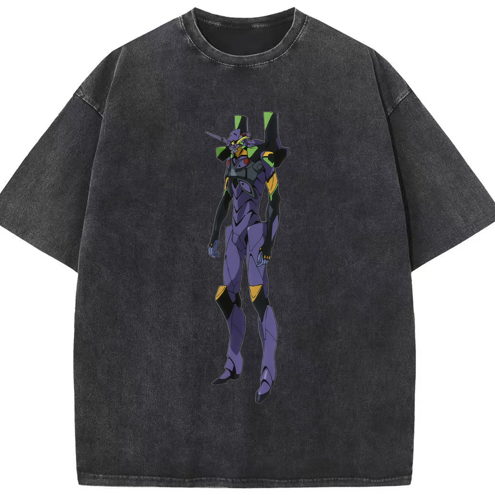 （画像用） EVA 新世紀エヴァンゲリオン 綿100% ヴィンテージ風 半袖Tシャツ（フロントプリント）