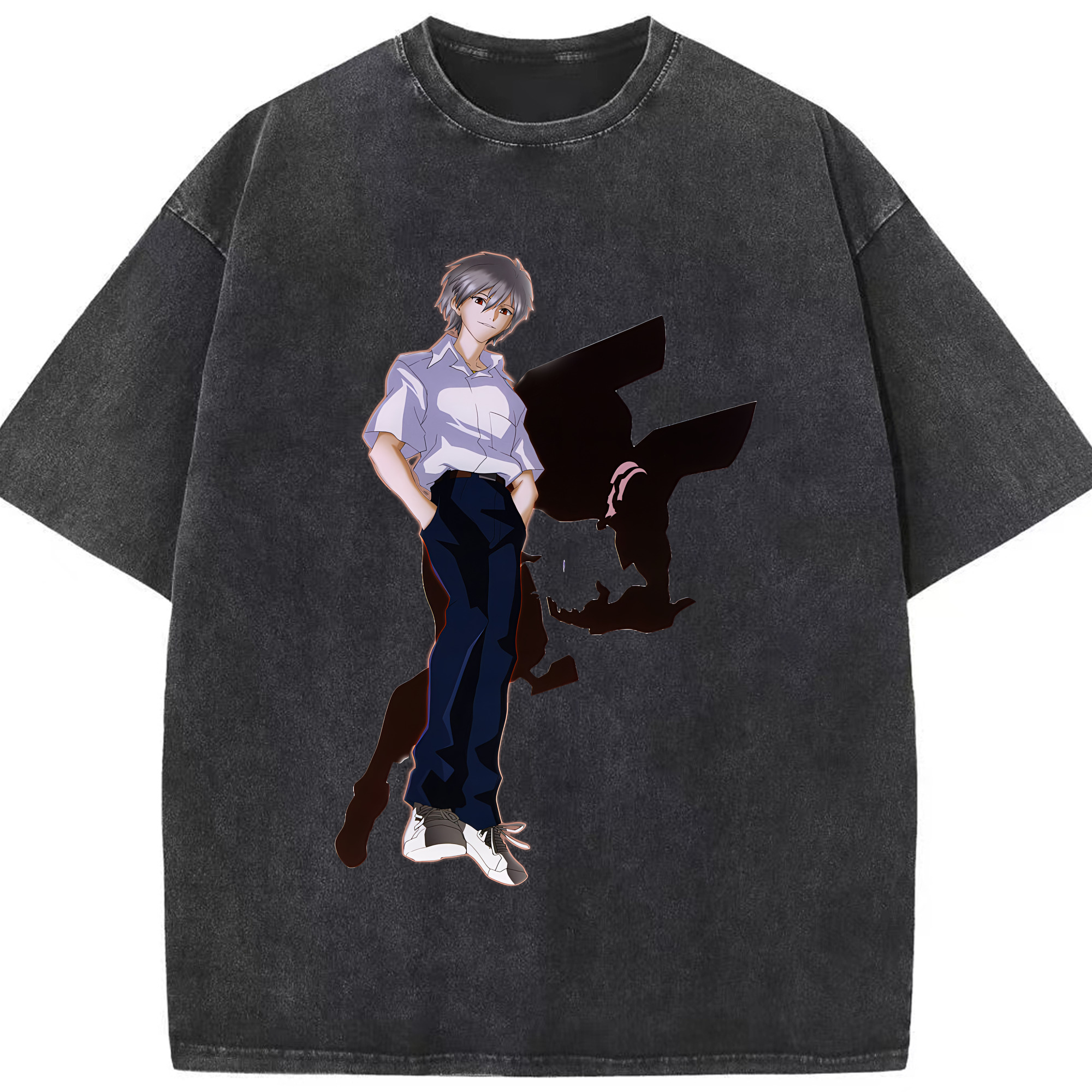 （画像用） EVA 新世紀エヴァンゲリオン 綿100% ヴィンテージ風 半袖Tシャツ（フロントプリント）