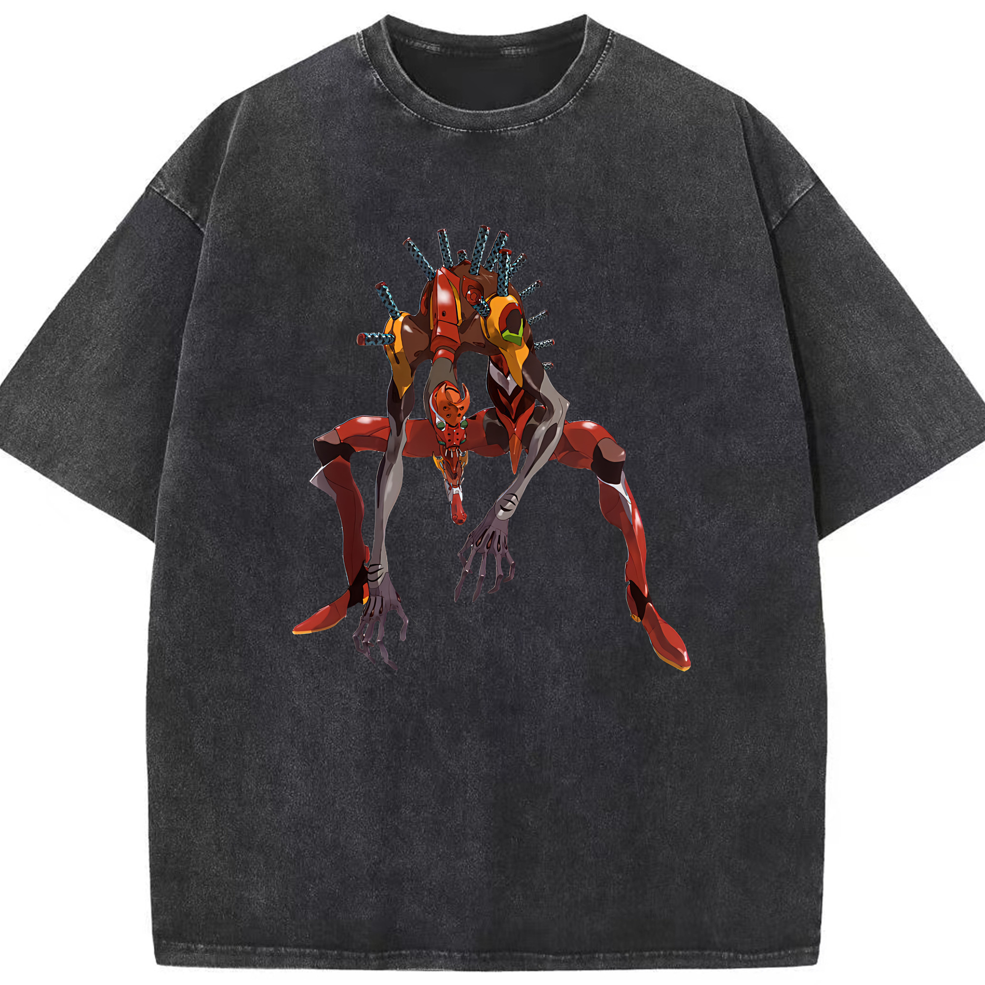 （画像用） EVA 新世紀エヴァンゲリオン 綿100% ヴィンテージ風 半袖Tシャツ（フロントプリント）