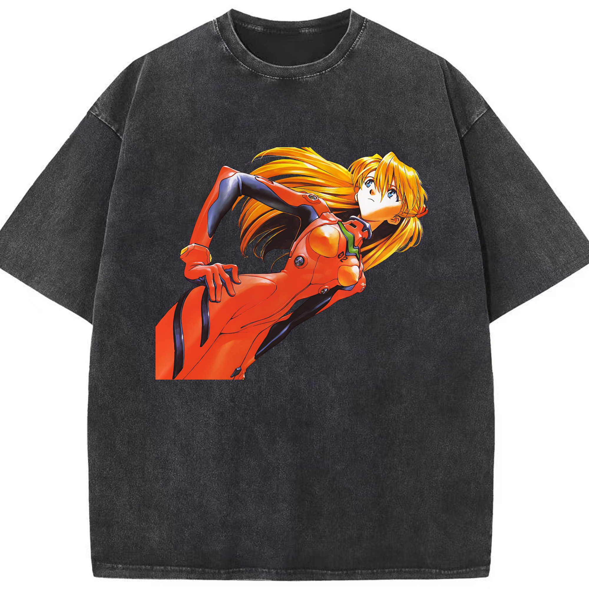 （画像用） EVA 新世紀エヴァンゲリオン 綿100% ヴィンテージ風 半袖Tシャツ（フロントプリント）