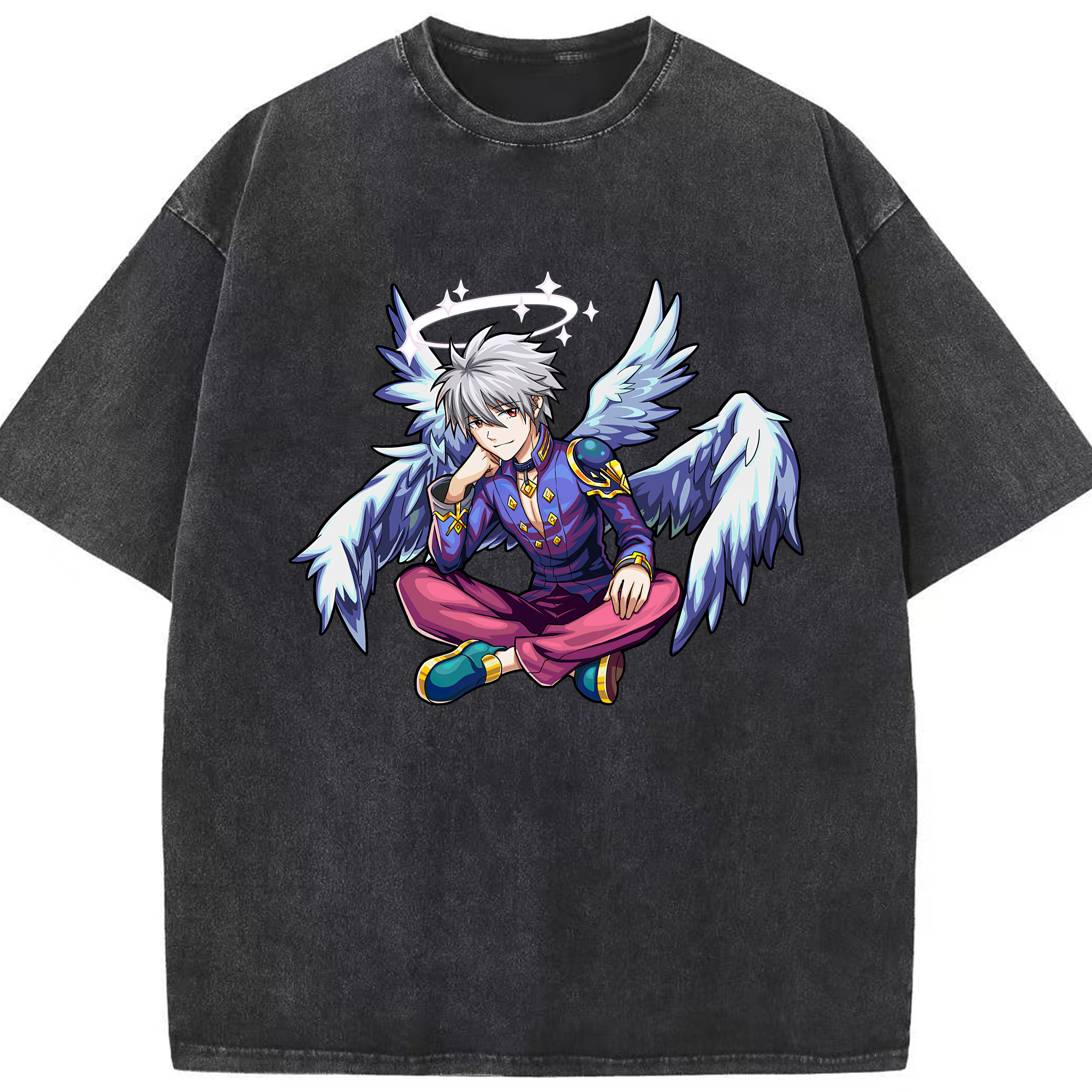 （画像用） EVA 新世紀エヴァンゲリオン 綿100% ヴィンテージ風 半袖Tシャツ（フロントプリント）
