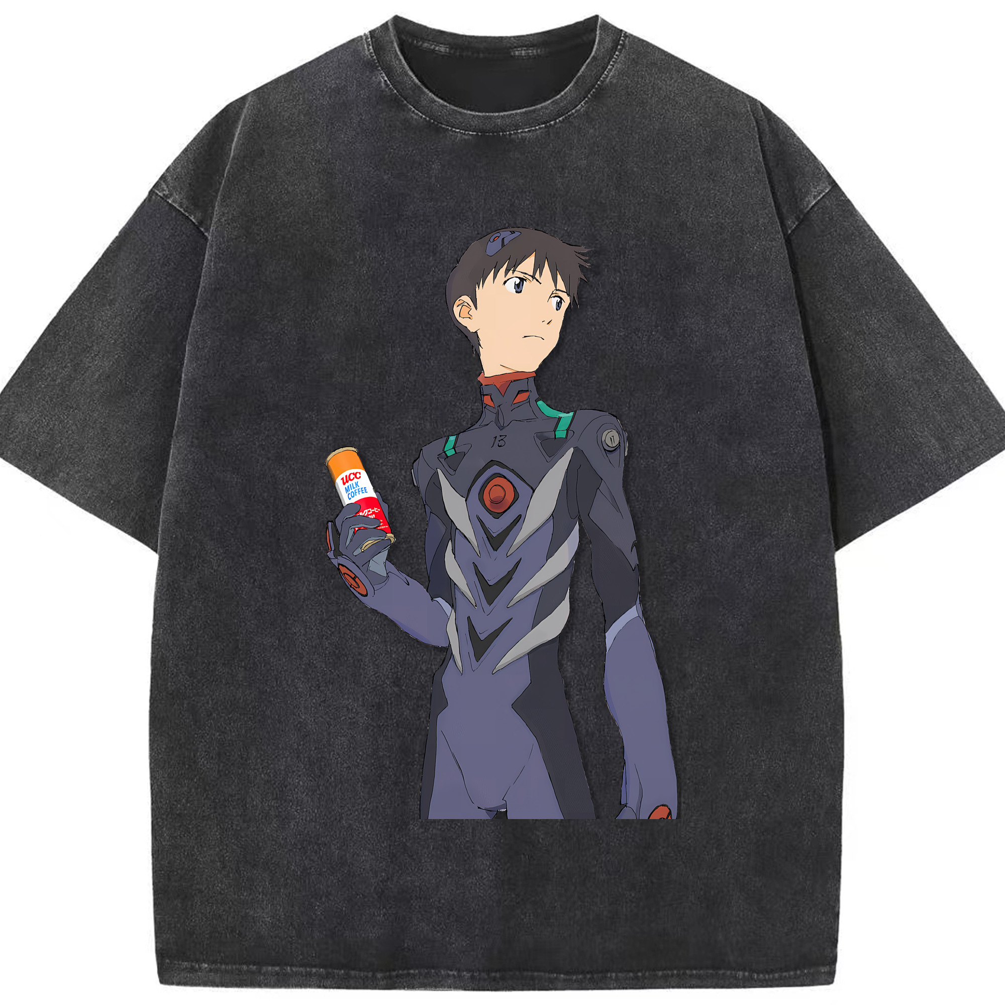 （画像用） EVA 新世紀エヴァンゲリオン 綿100% ヴィンテージ風 半袖Tシャツ（フロントプリント）