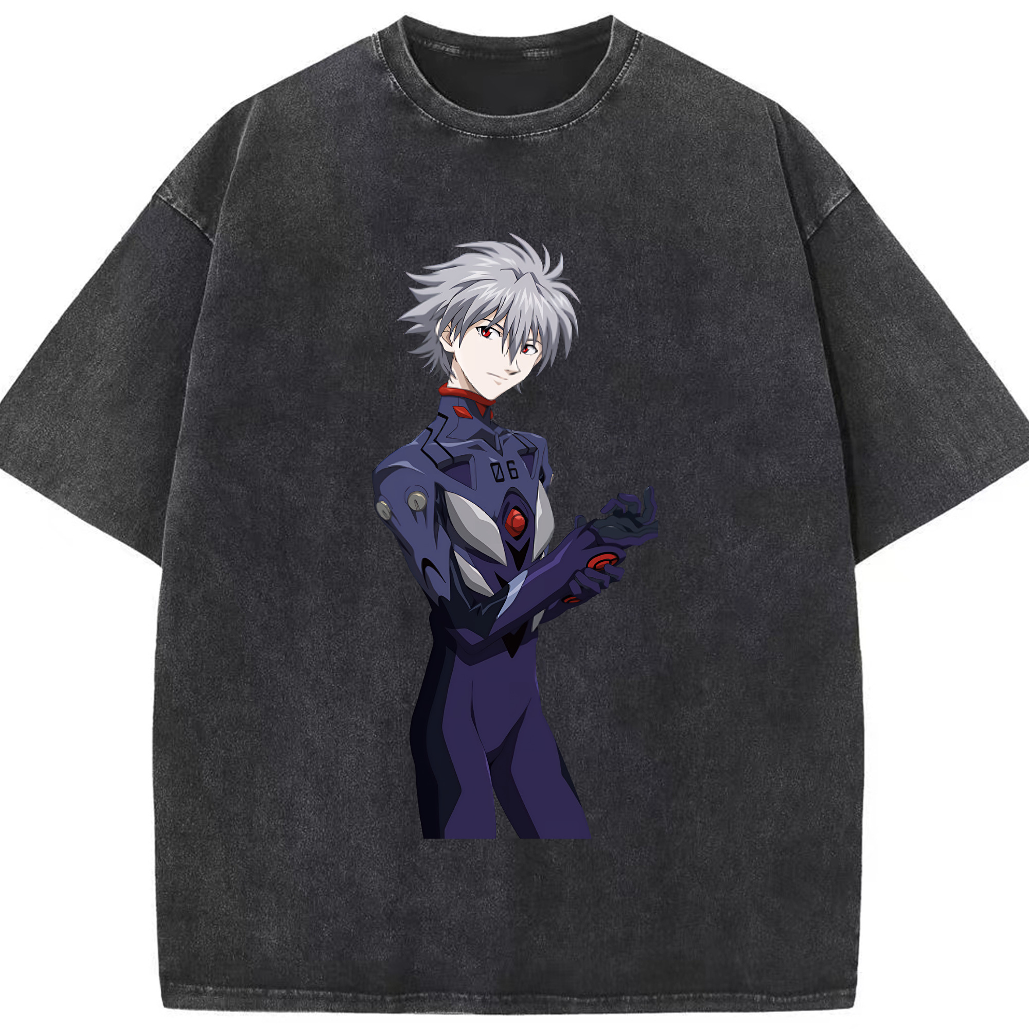 （画像用） EVA 新世紀エヴァンゲリオン 綿100% ヴィンテージ風 半袖Tシャツ（フロントプリント）