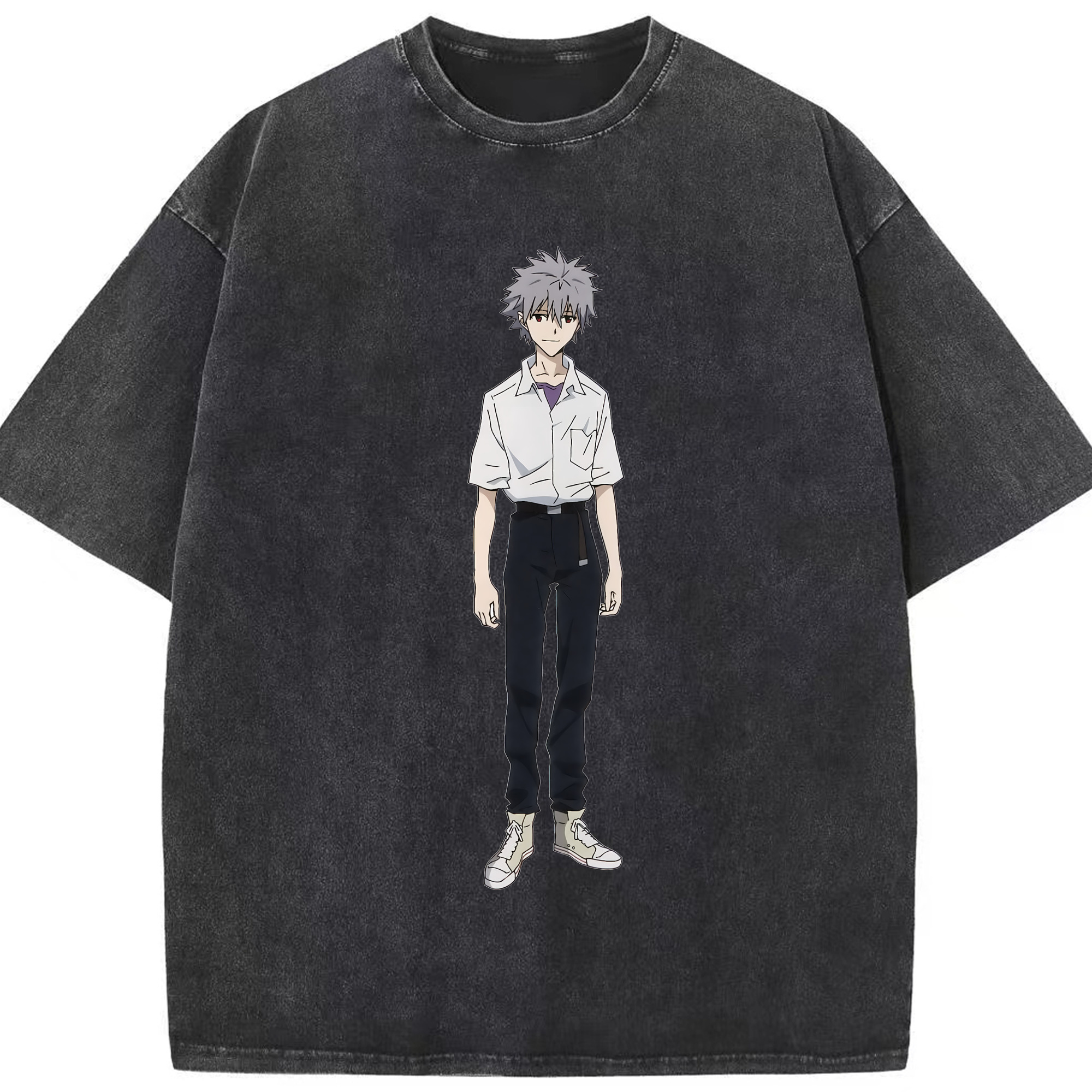 （画像用） EVA 新世紀エヴァンゲリオン 綿100% ヴィンテージ風 半袖Tシャツ（フロントプリント）