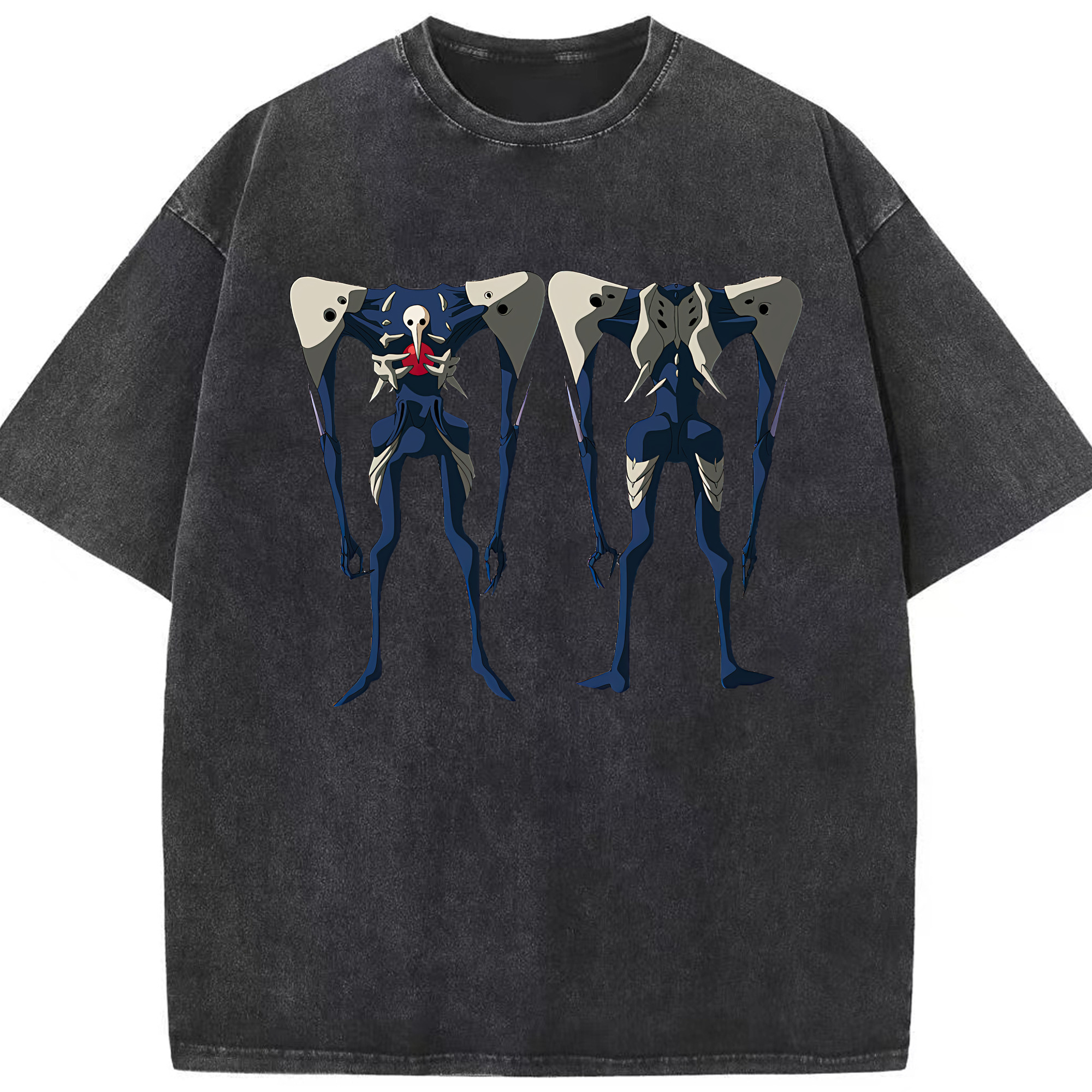 （画像用） EVA 新世紀エヴァンゲリオン 綿100% ヴィンテージ風 半袖Tシャツ（フロントプリント）