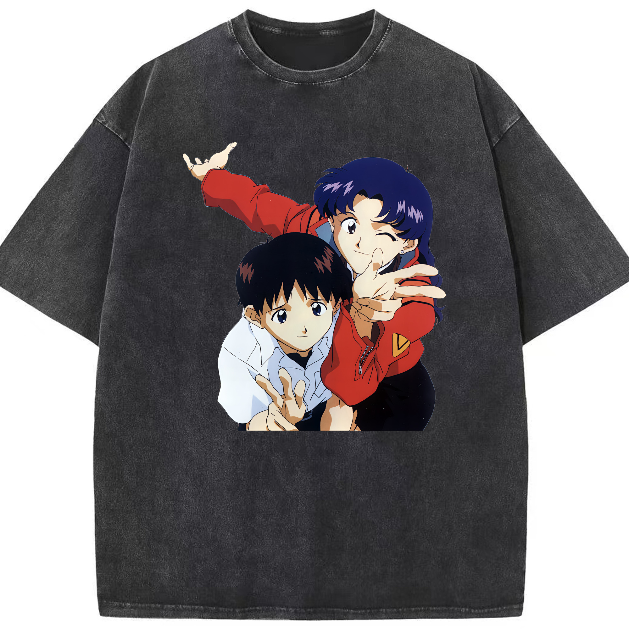 （画像用） EVA 新世紀エヴァンゲリオン 綿100% ヴィンテージ風 半袖Tシャツ（フロントプリント）