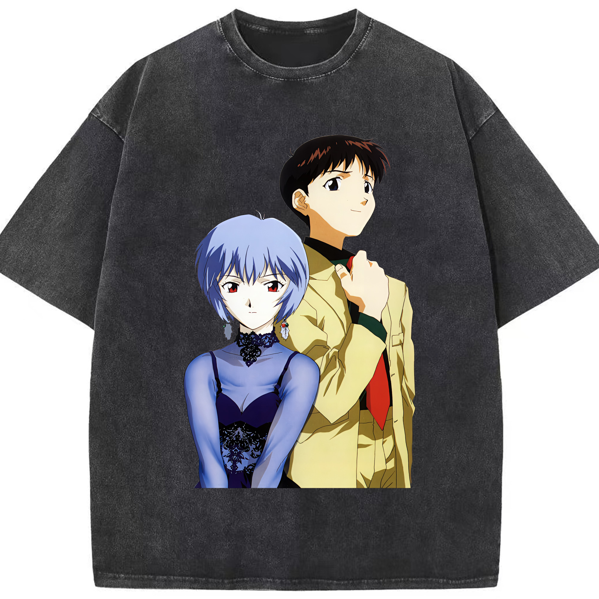 （画像用） EVA 新世紀エヴァンゲリオン 綿100% ヴィンテージ風 半袖Tシャツ（フロントプリント）