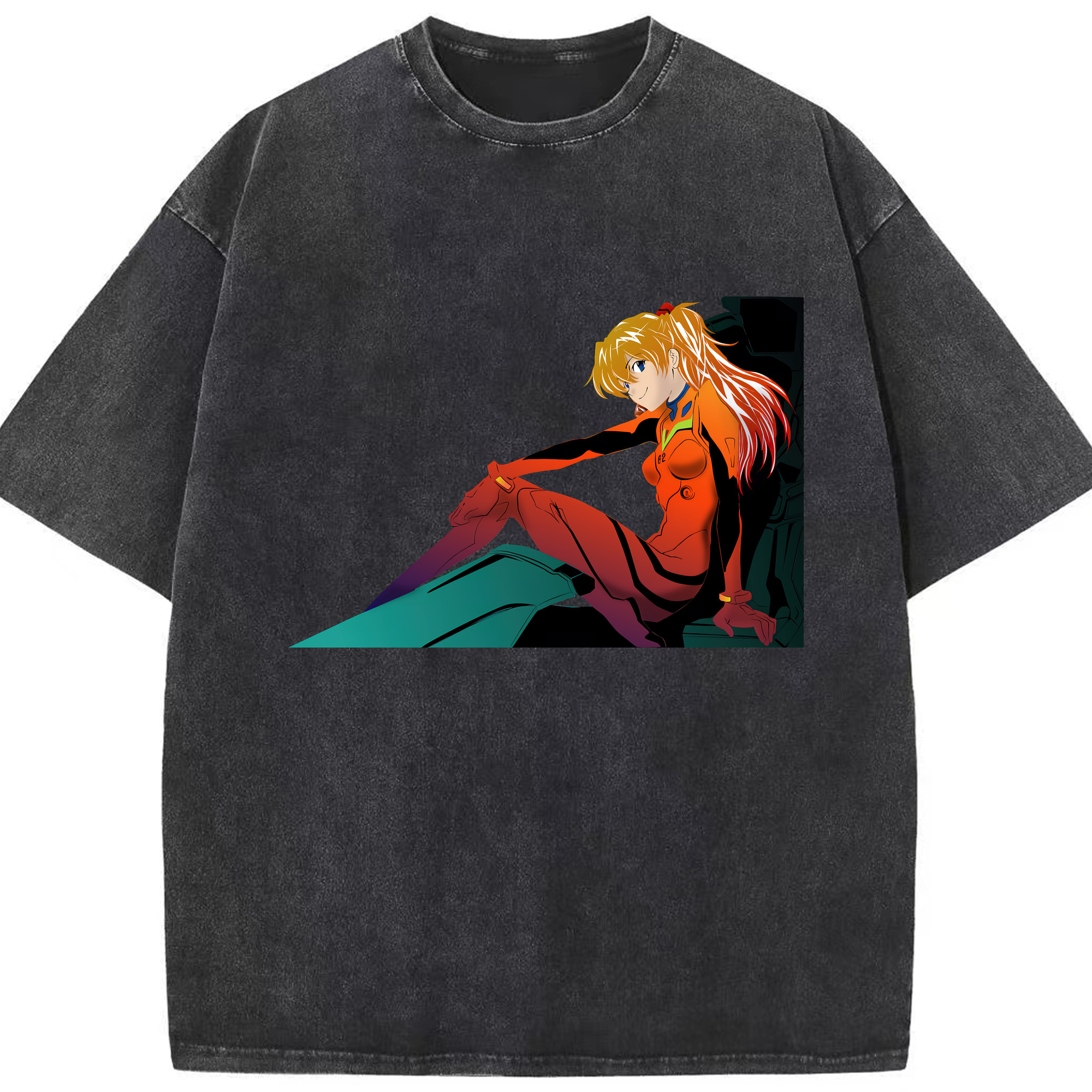 （画像用） EVA 新世紀エヴァンゲリオン 綿100% ヴィンテージ風 半袖Tシャツ（フロントプリント）