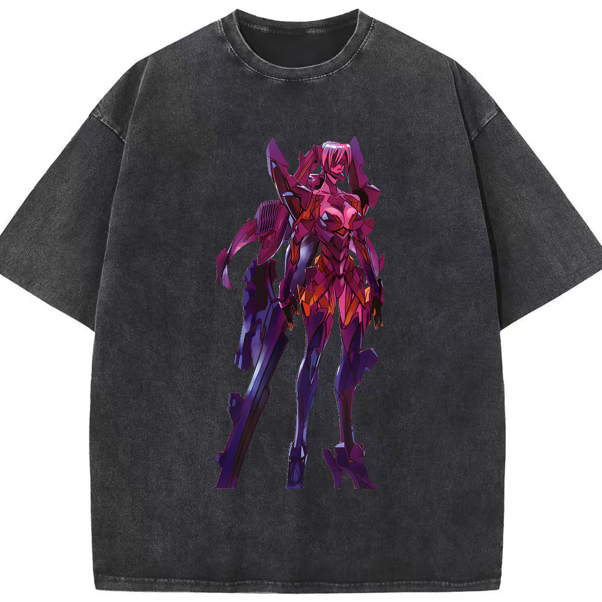 （画像用） EVA 新世紀エヴァンゲリオン 綿100% ヴィンテージ風 半袖Tシャツ（フロントプリント）