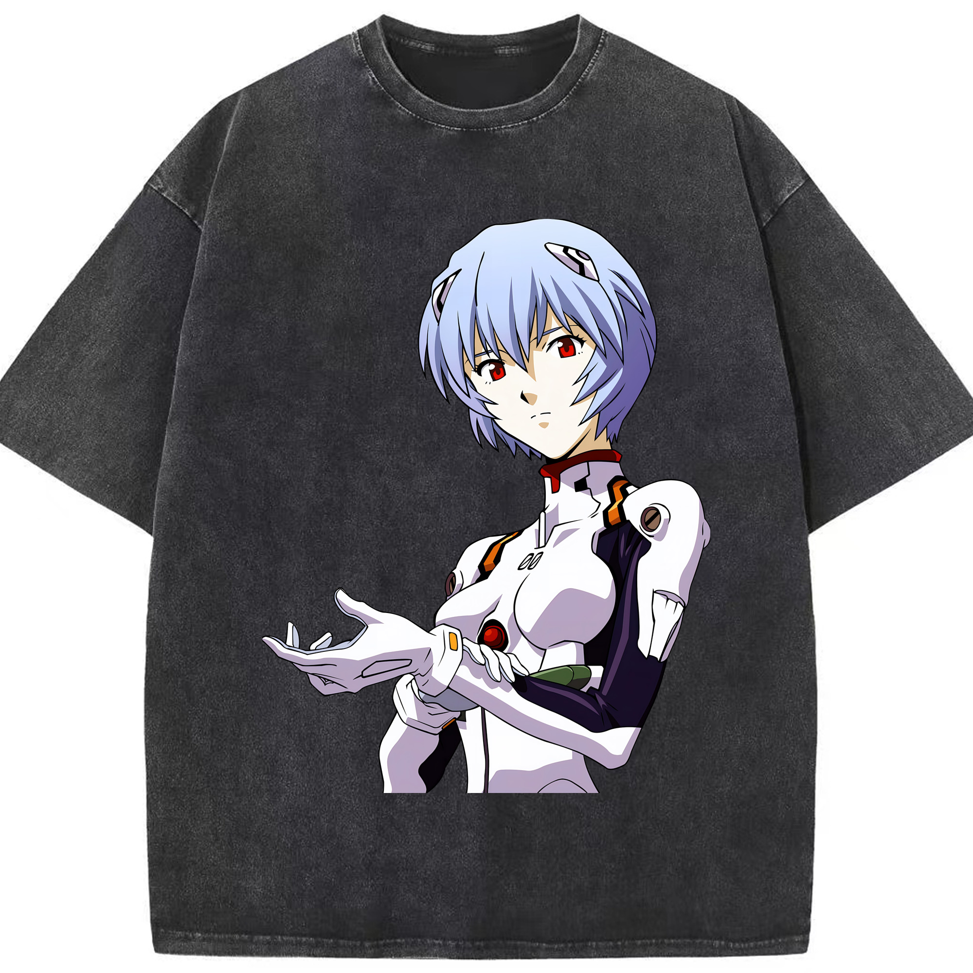 （画像用） EVA 新世紀エヴァンゲリオン 綿100% ヴィンテージ風 半袖Tシャツ（フロントプリント）