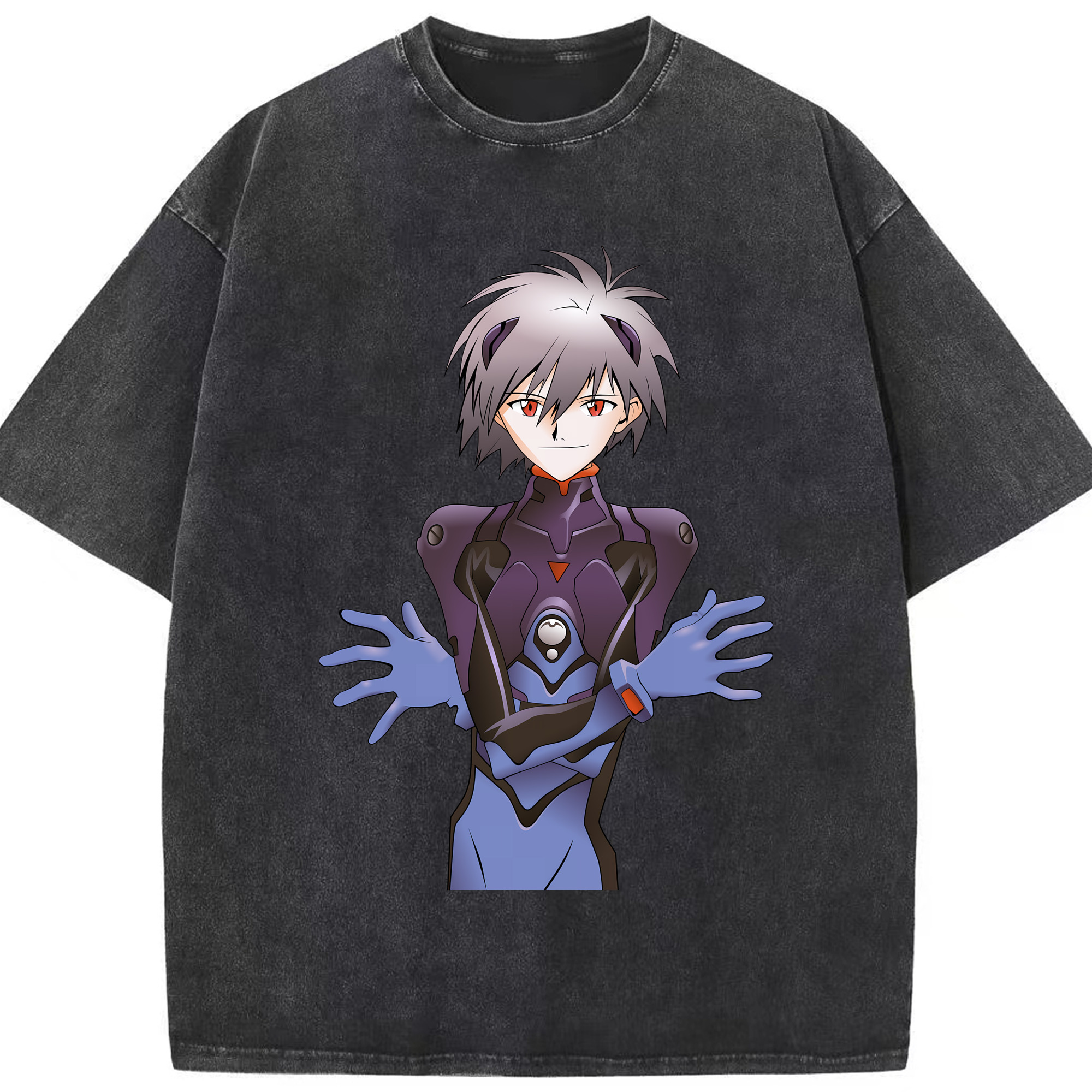 （画像用） EVA 新世紀エヴァンゲリオン 綿100% ヴィンテージ風 半袖Tシャツ（フロントプリント）