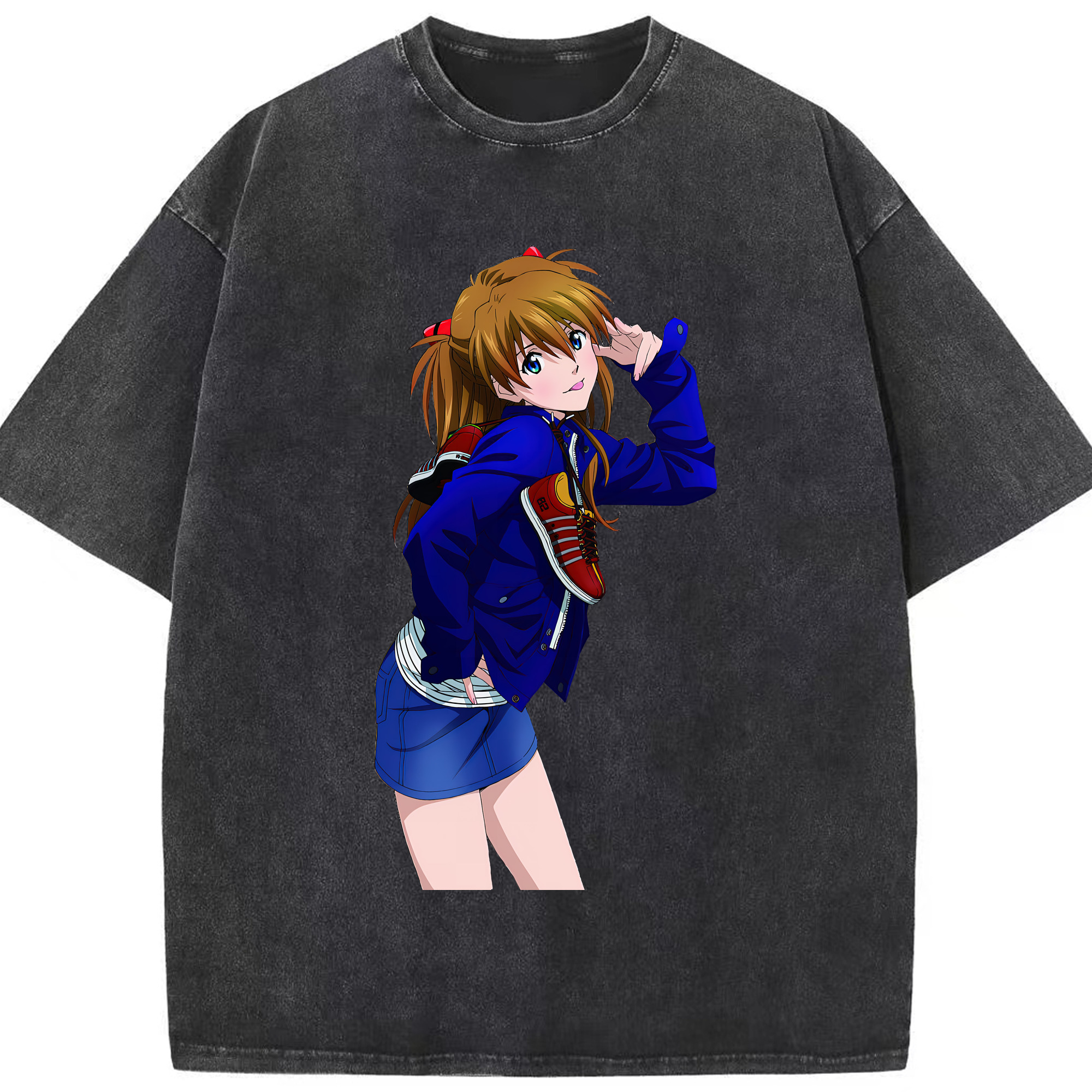 （画像用） EVA 新世紀エヴァンゲリオン 綿100% ヴィンテージ風 半袖Tシャツ（フロントプリント）