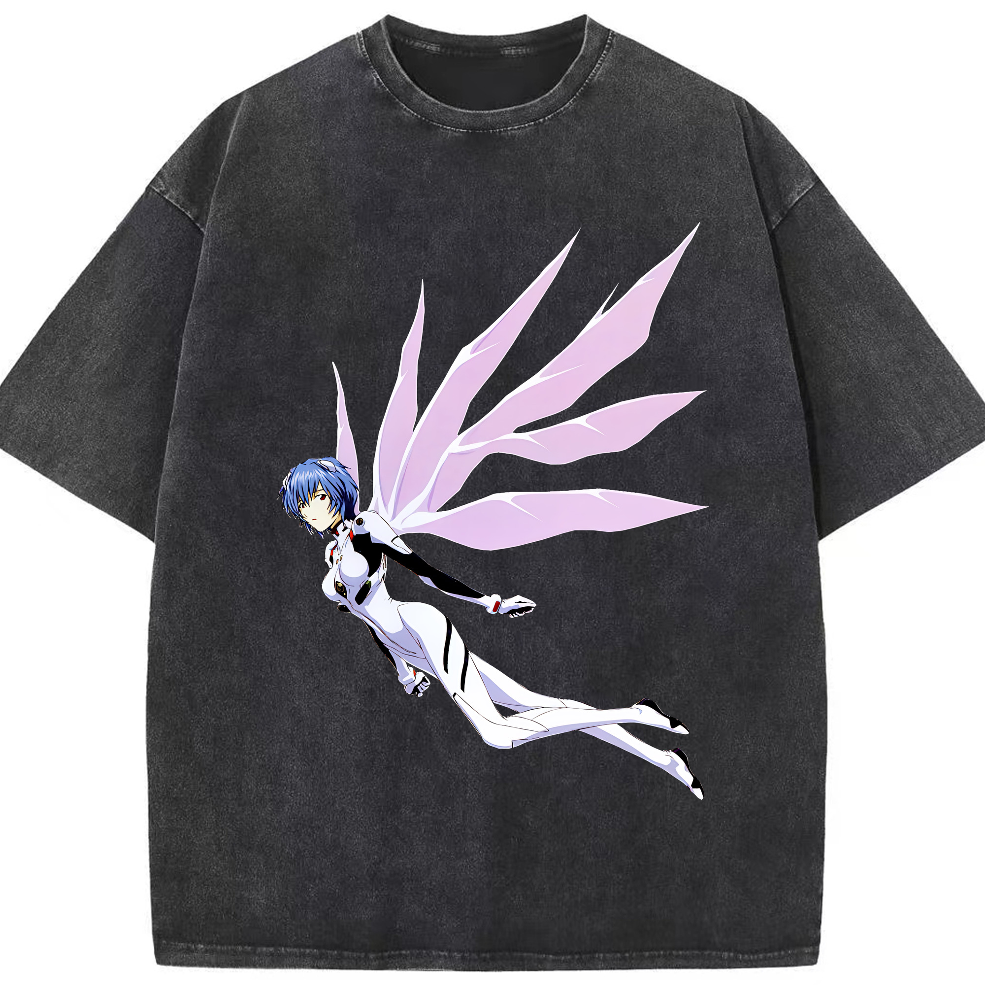 （画像用） EVA 新世紀エヴァンゲリオン 綿100% ヴィンテージ風 半袖Tシャツ（フロントプリント）