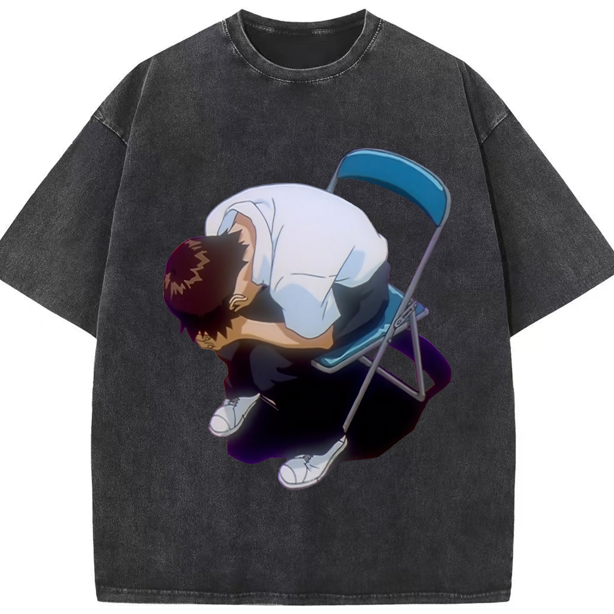（画像用） EVA 新世紀エヴァンゲリオン 綿100% ヴィンテージ風 半袖Tシャツ（フロントプリント）