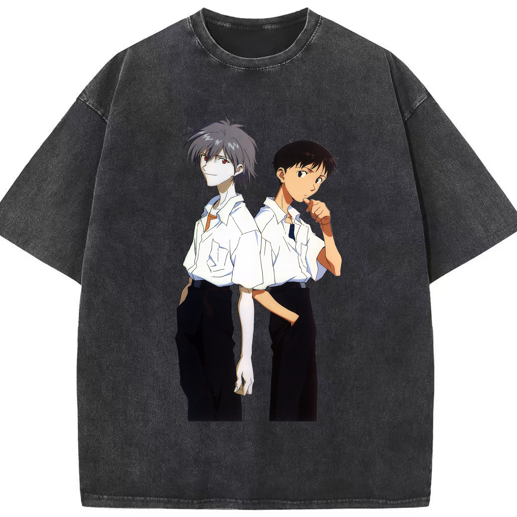 （画像用） EVA 新世紀エヴァンゲリオン 綿100% ヴィンテージ風 半袖Tシャツ（フロントプリント）
