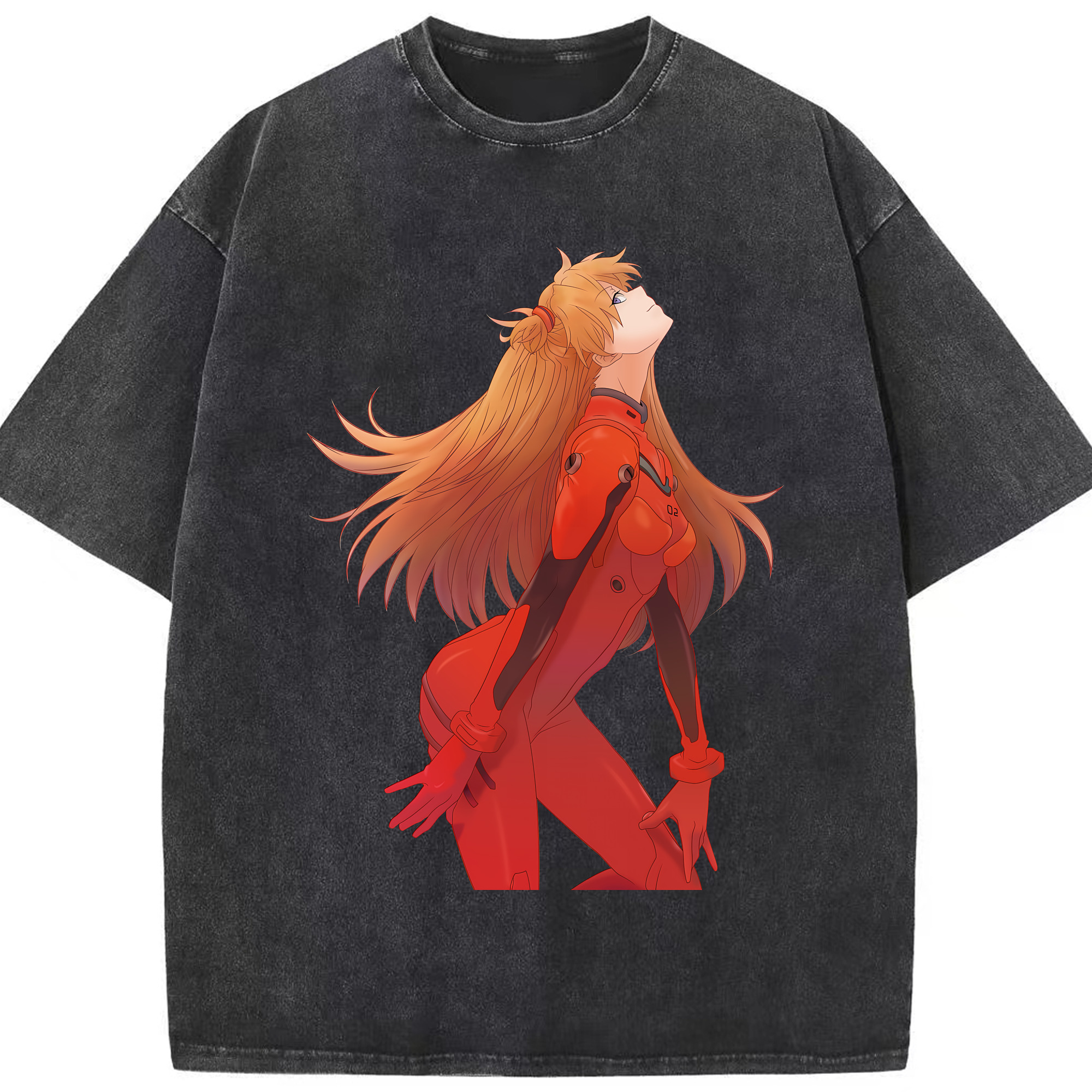 （画像用） EVA 新世紀エヴァンゲリオン 綿100% ヴィンテージ風 半袖Tシャツ（フロントプリント）