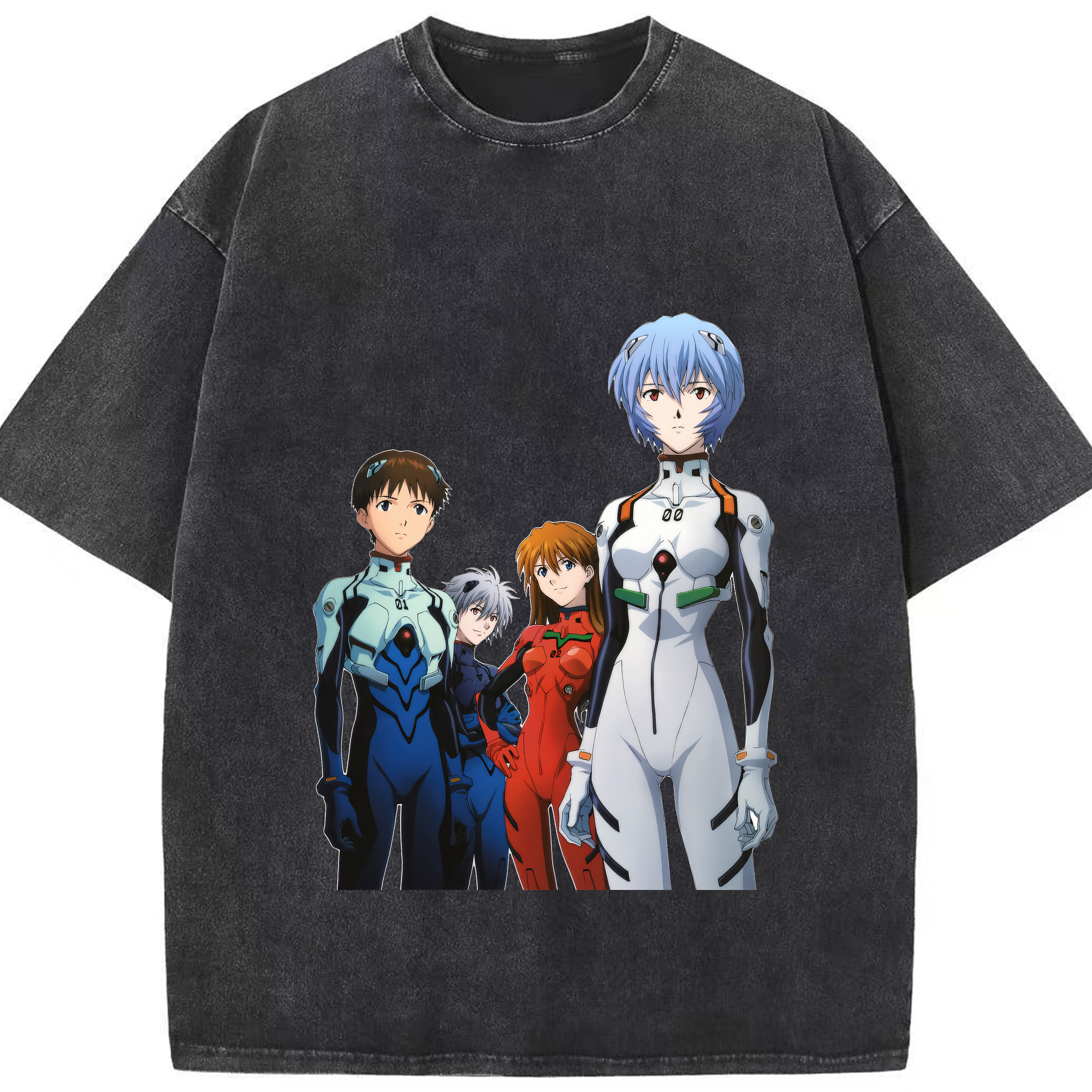 （画像用） EVA 新世紀エヴァンゲリオン 綿100% ヴィンテージ風 半袖Tシャツ（フロントプリント）